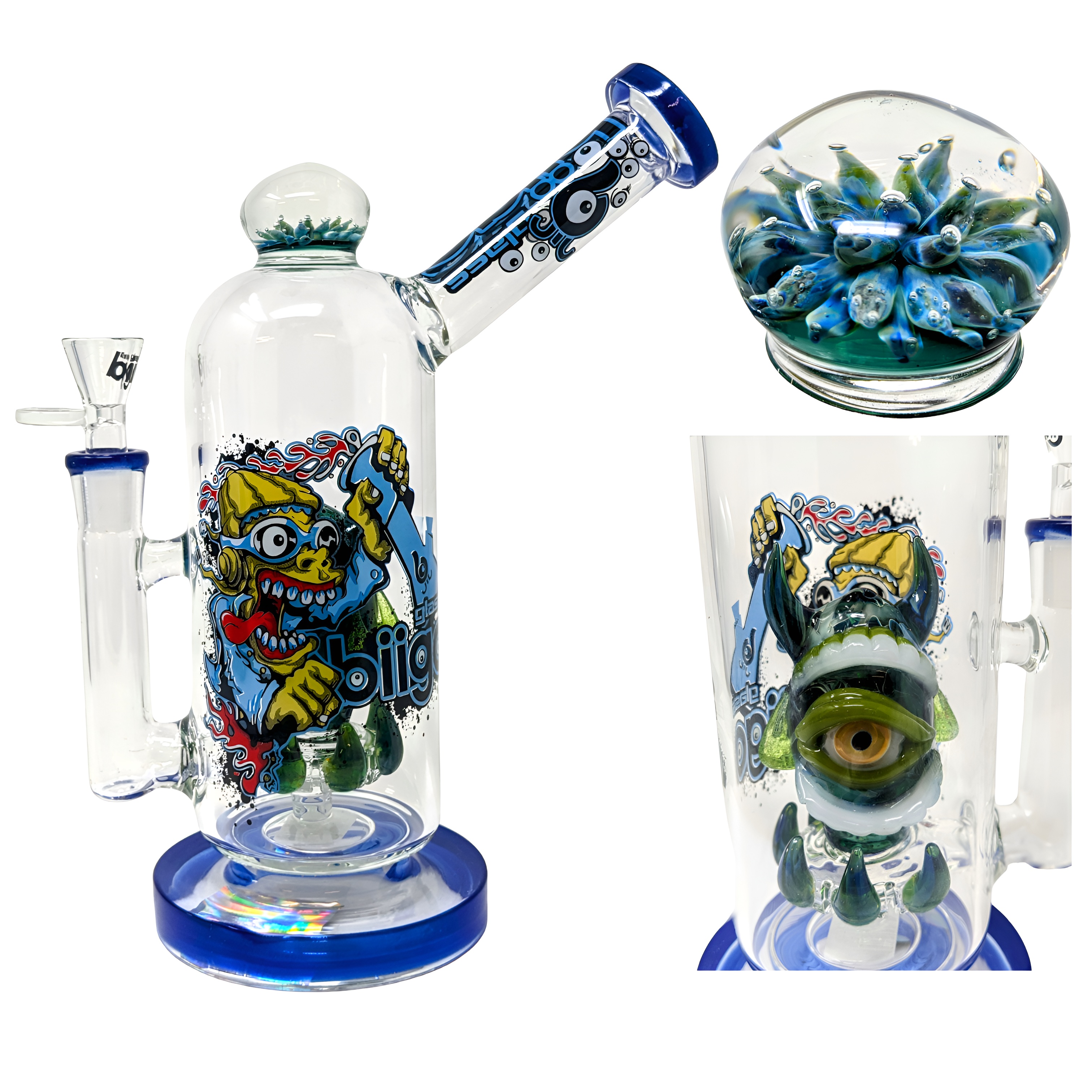 BIIGO BY LOOKAH - HORNED GAZEBITE CHOMPERS PERC WATERPIPE 10"