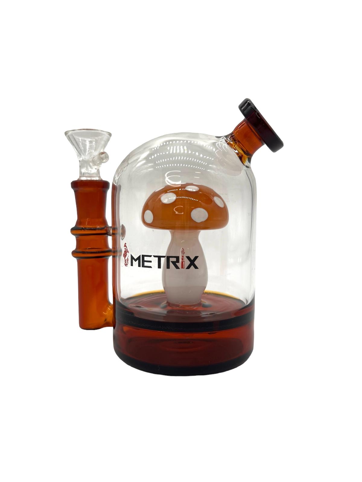 METRIX SMALL CYLYNDER BONG WITH A MUSHROOM PERC 5"