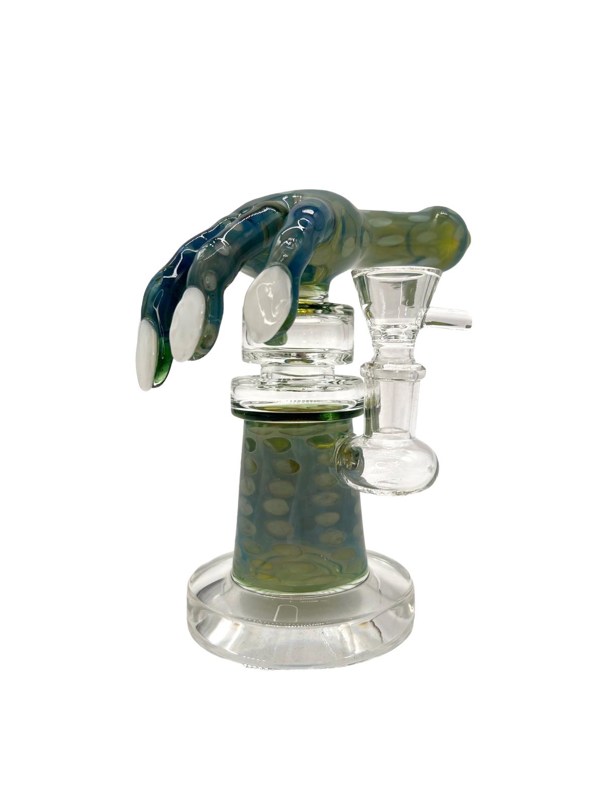 SMALL ZOMBIE HAND DESIGN BUBBLER 7"