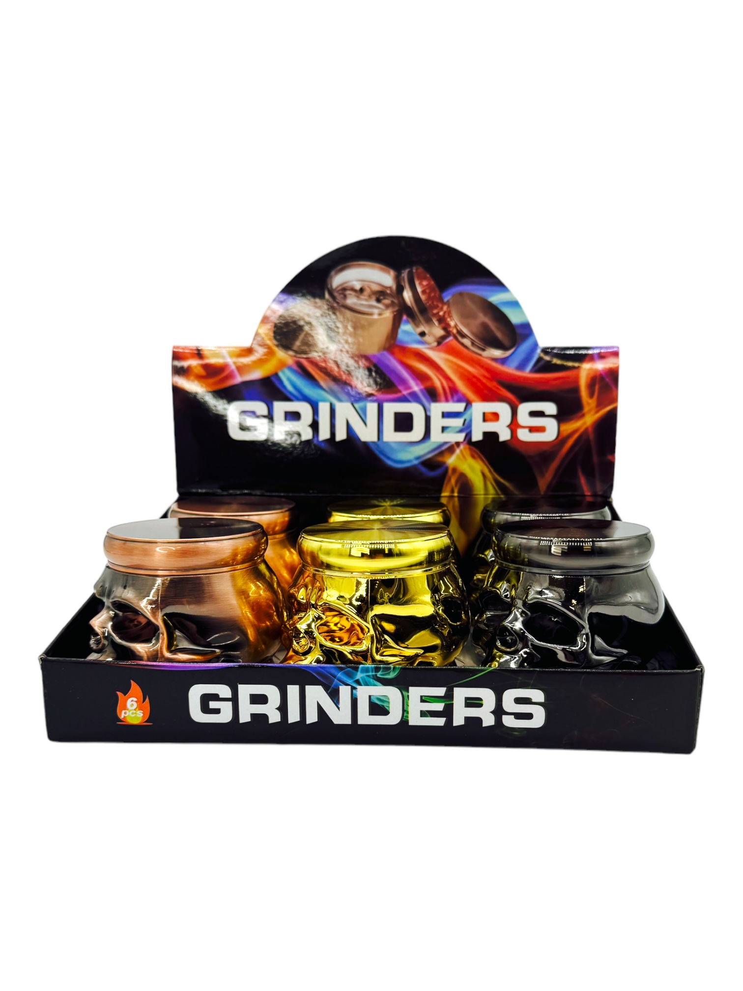 SKULL GRINDER MULTI COLOR - 6CT DISPLAY