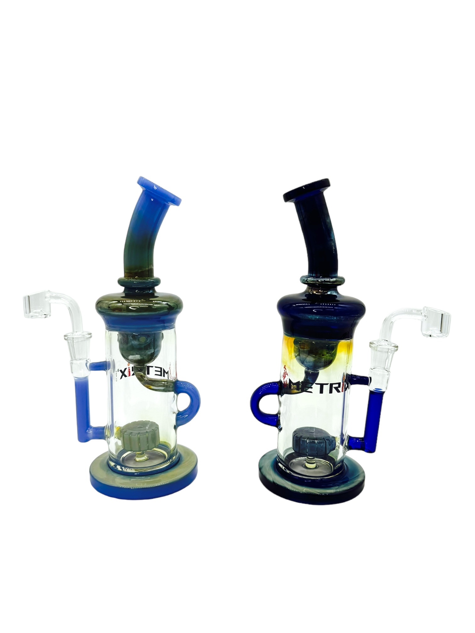 METRIX DISC PERC RECYCLER WATERPIPE ASSORTED COLOR 10"
