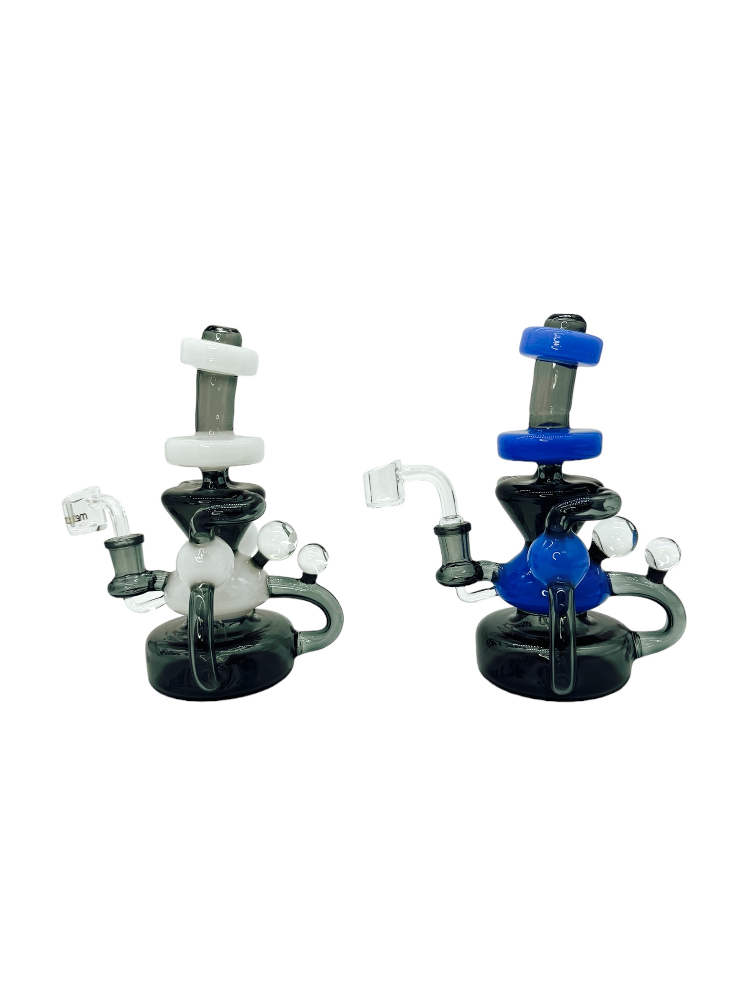 METRIX FUMED BALLS RECYCLER WATERPIPE ASSORTED COLOR 8"