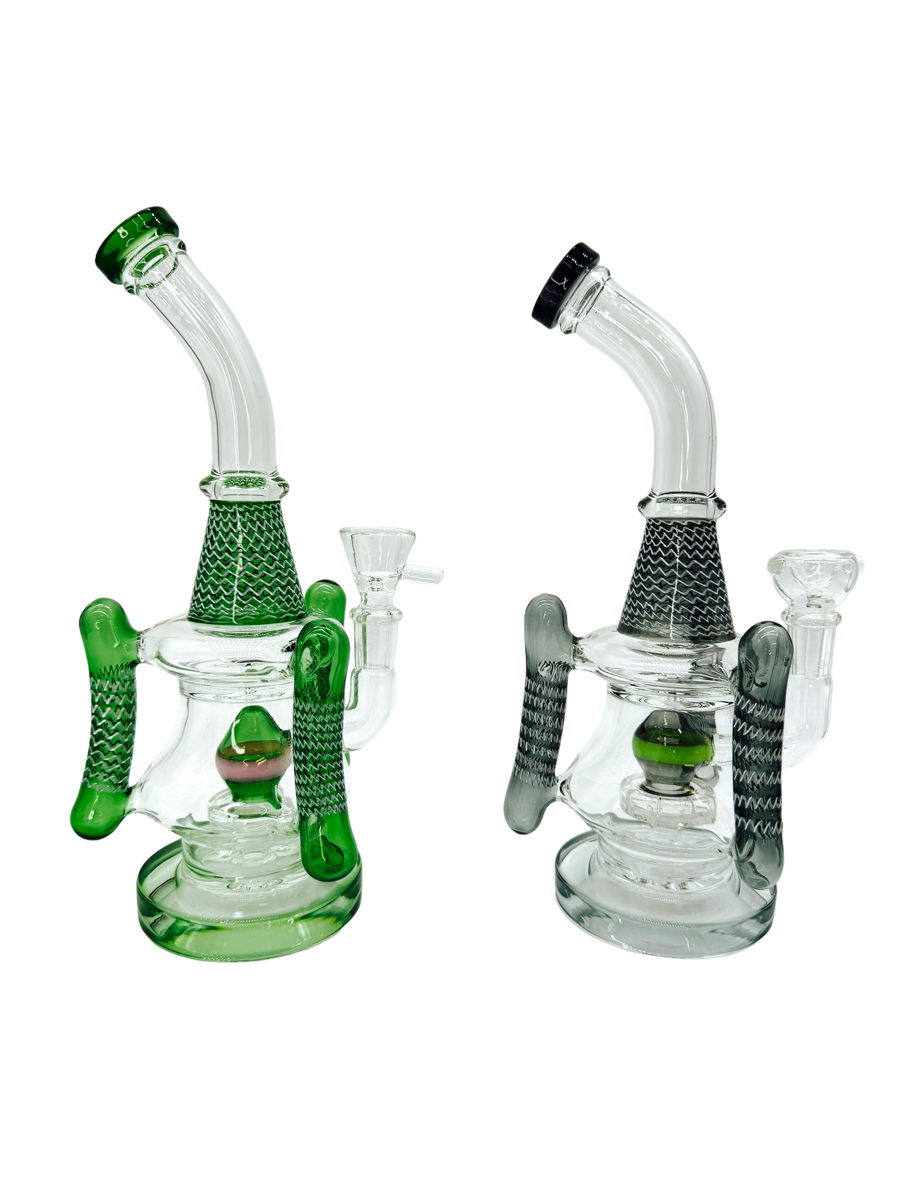 METRIX TRIPLE REC DISP PERC WATERPIPE ASSORTED COLOR 10"