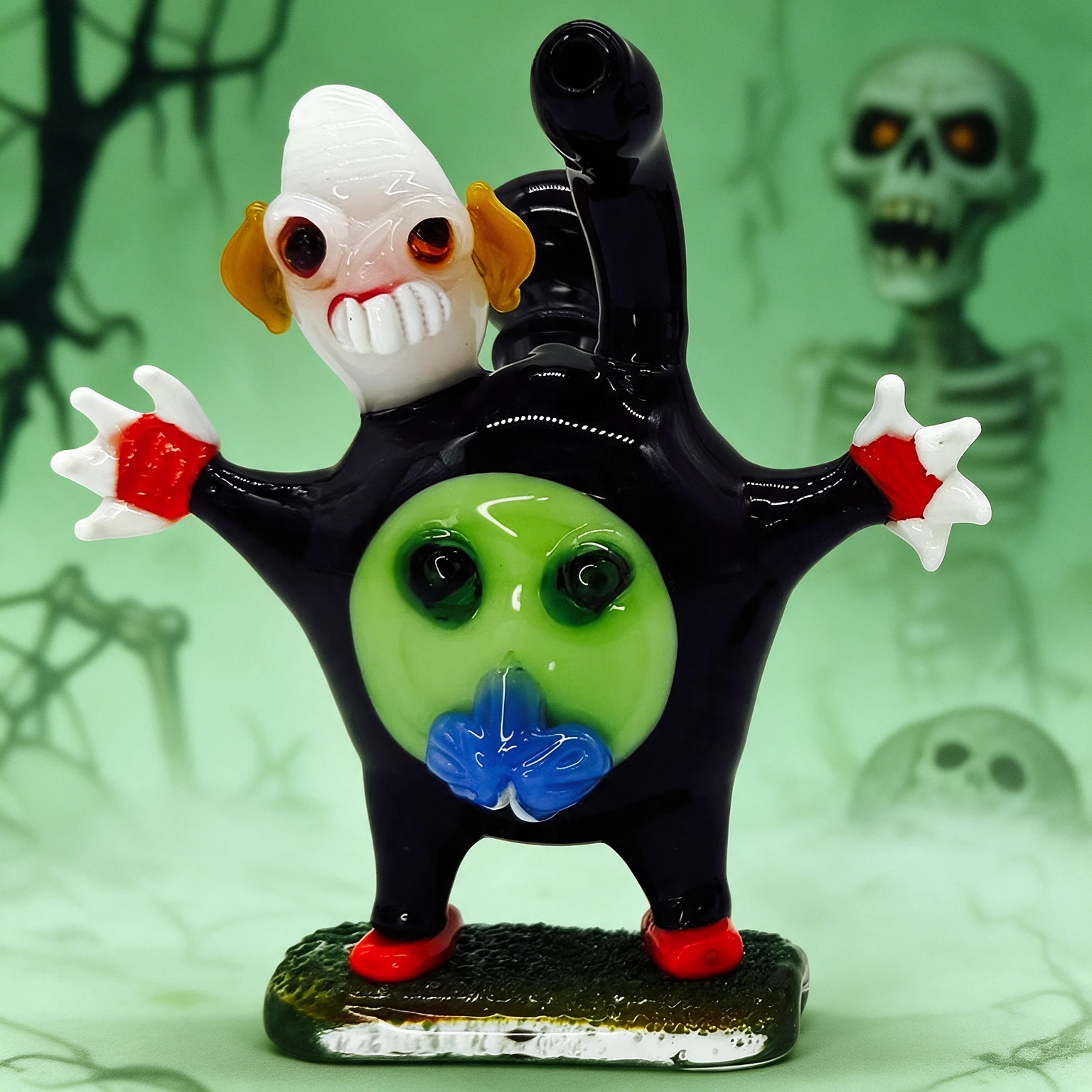 METRIX MONSTER HEAD WATERPIPE ASSORTED COLOR 6"