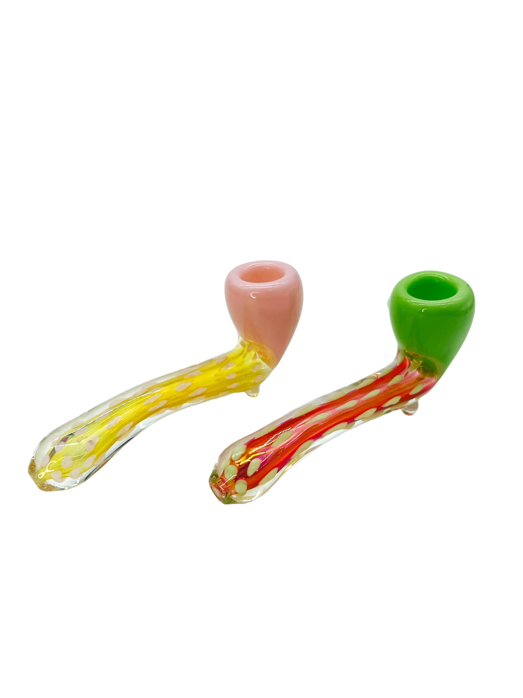 METRIX FUMED MILKY HEAD SHEROLCK HANDPIPE ASSORTED COLOR 6" - BAG OF 5
