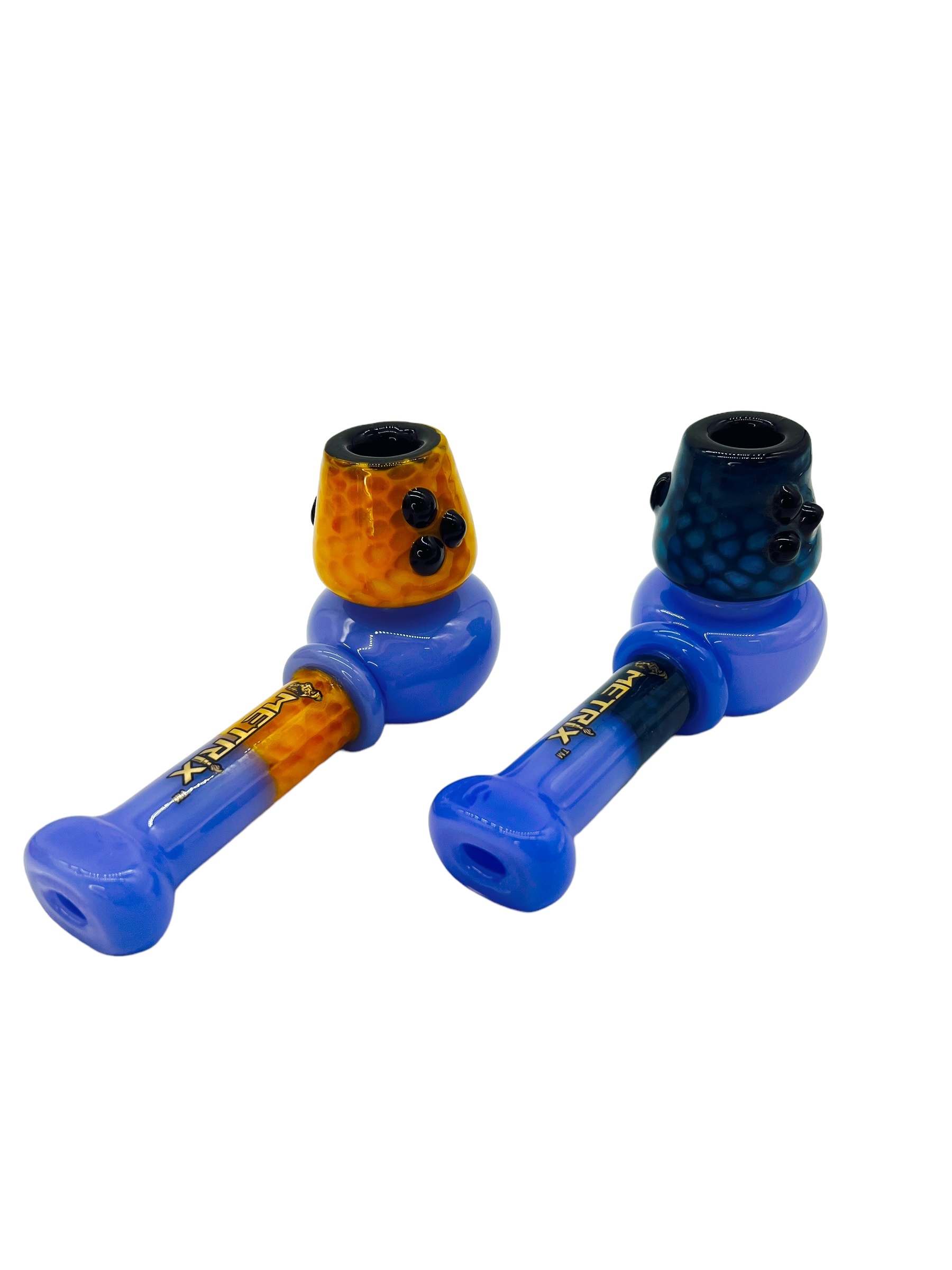 METRIX FUMED HONEYCOMB HEAD HANDPIPE ASSORTED COLOR 6" - BAG OF 5