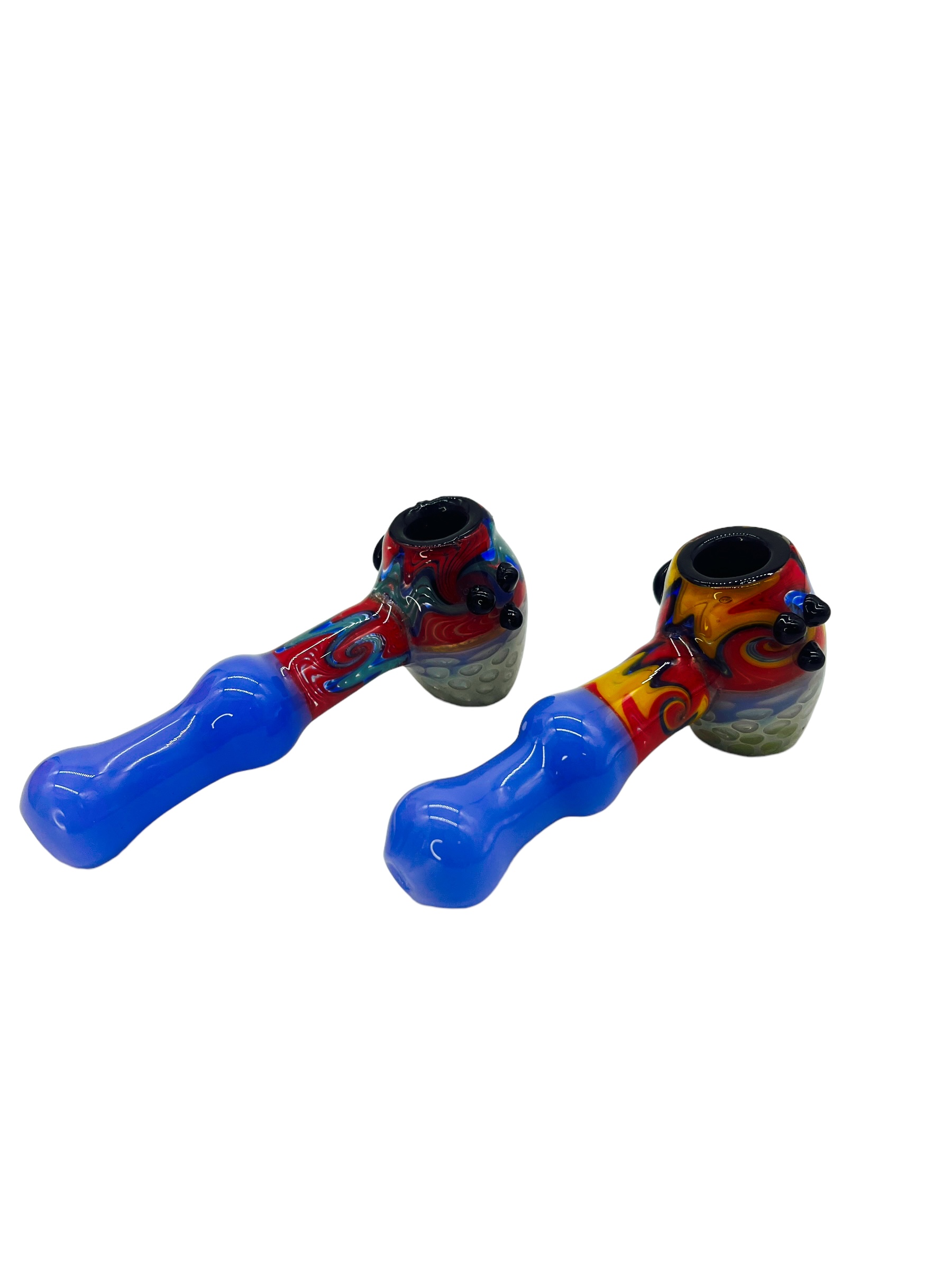 METRIX SWIRL FUMED HONEYCOMB HEAD HANDPIPE ASSORTED COLOR 5" - BAG OF 5