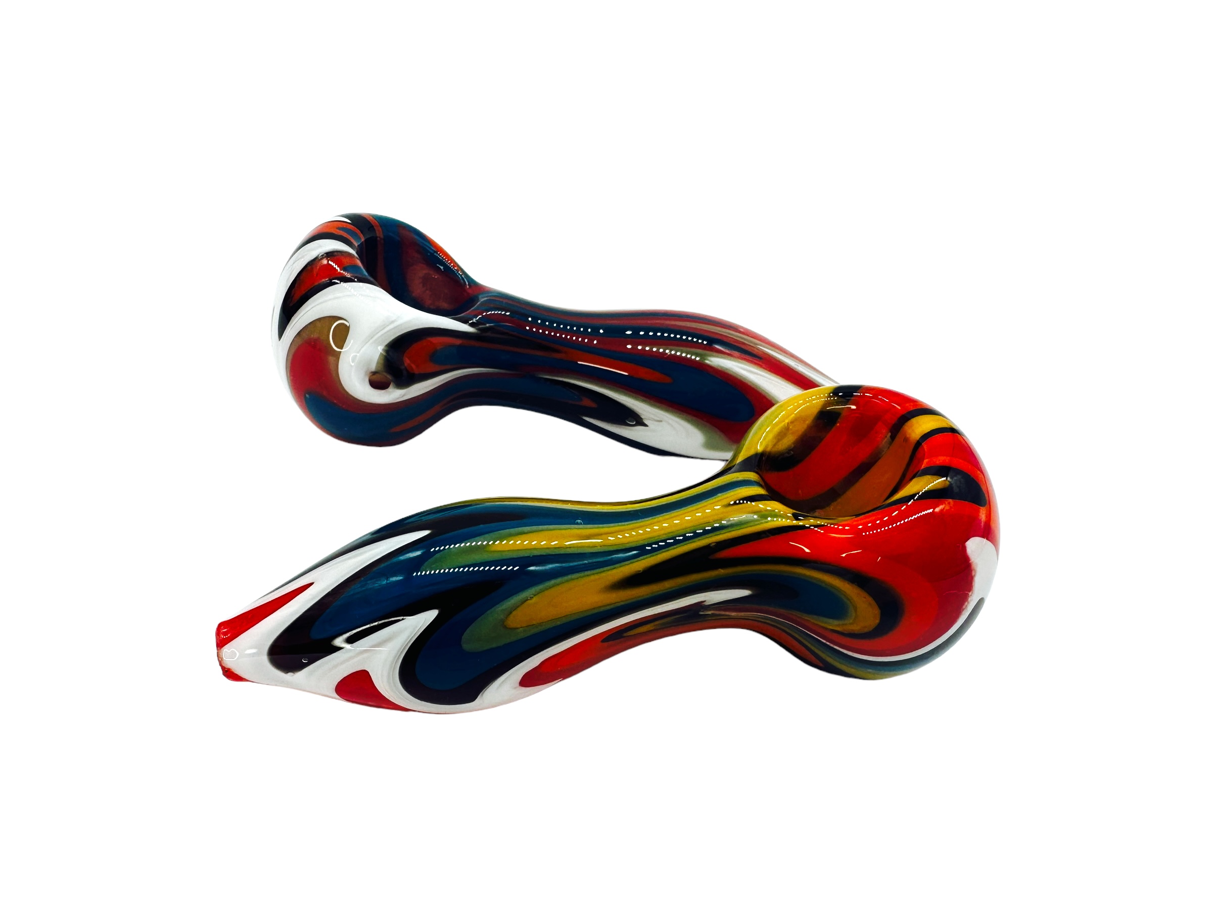 METRIX MULTI COLOR SWIRL HANDPIPE ASSORTED COLOR 5" - BAG OF 5