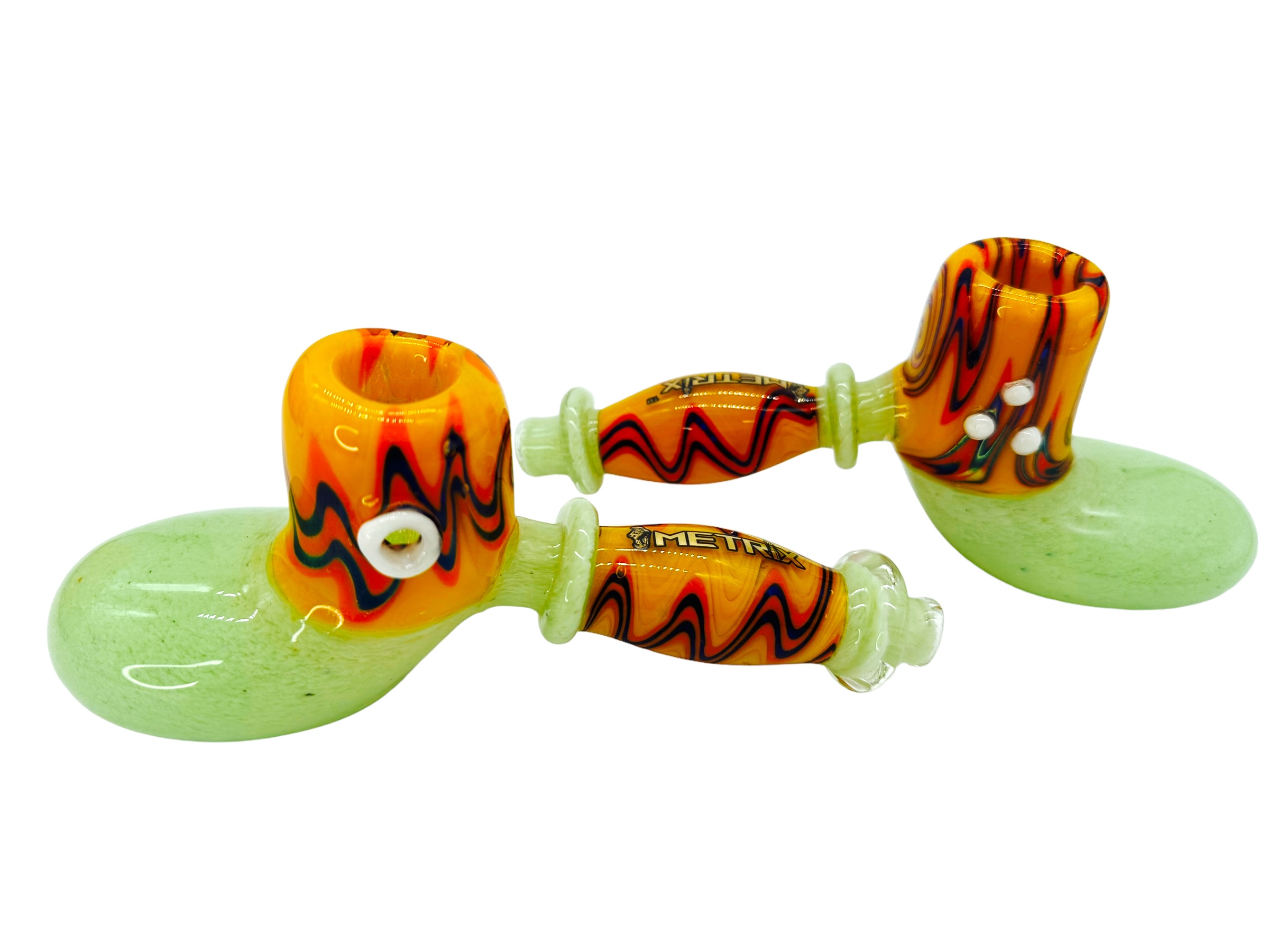 METRIX SWIRL MILTED DESIGN HANDPIPE ASSORTED COLOR 7"