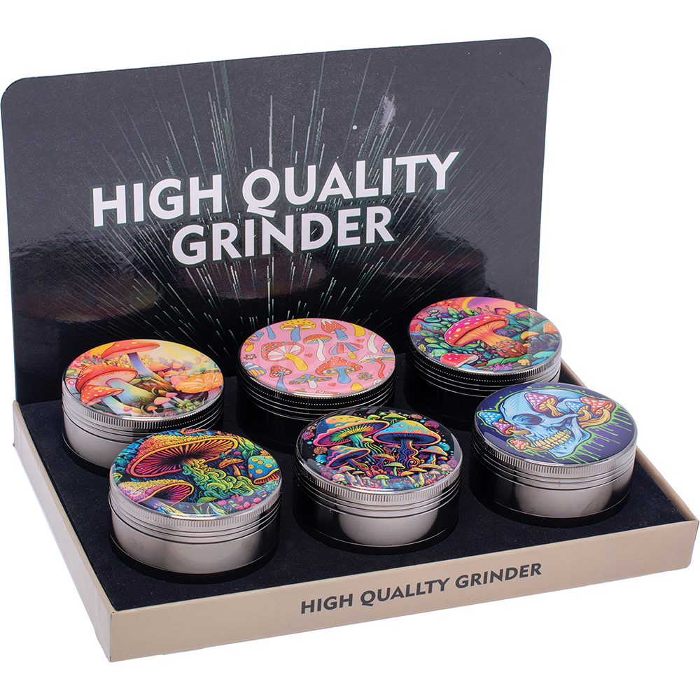 63MM MUSHROOM GRINDER - DISPLAY OF 6