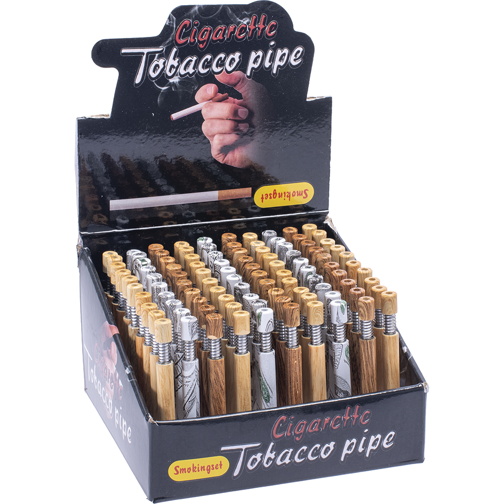 WOODEN LOOOK SELF EJECTING METAL BATS - DISPLAY OF 100