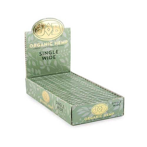JOB ORGANIC HEMP SINGLE WIDE ROLLING PAPER - DISPLAY OF 24