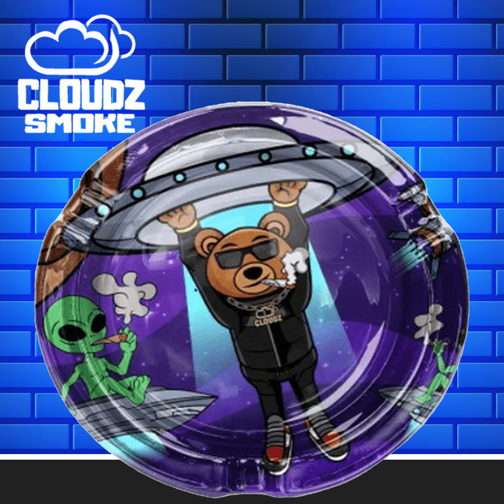 CLOUDZ ALIEN GLASS ASHTRAY - DISPLAY OF 6