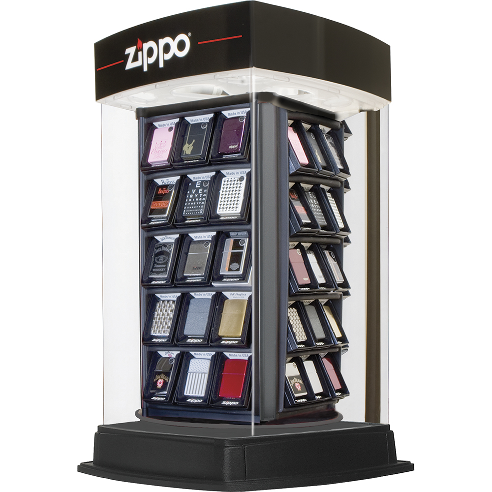 ZIPPO PRE-PACK KIT W/ 24CT FLUID, FLINTS, WICKS - DISPLAY OF 75