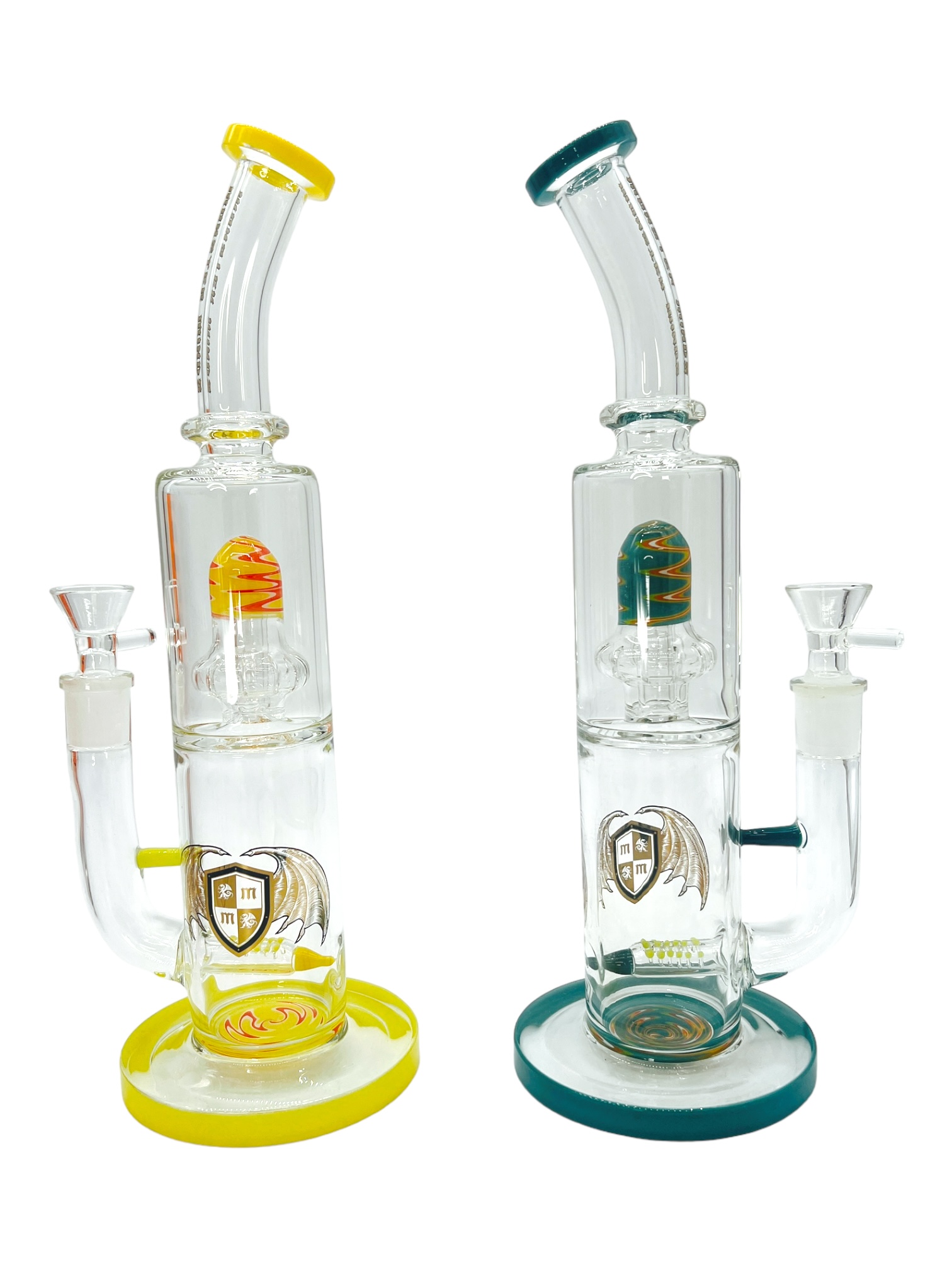 MONSTER MINDS - 12" AMERICAN COLOR PERC WATERPIPE ASSORTED COLOR