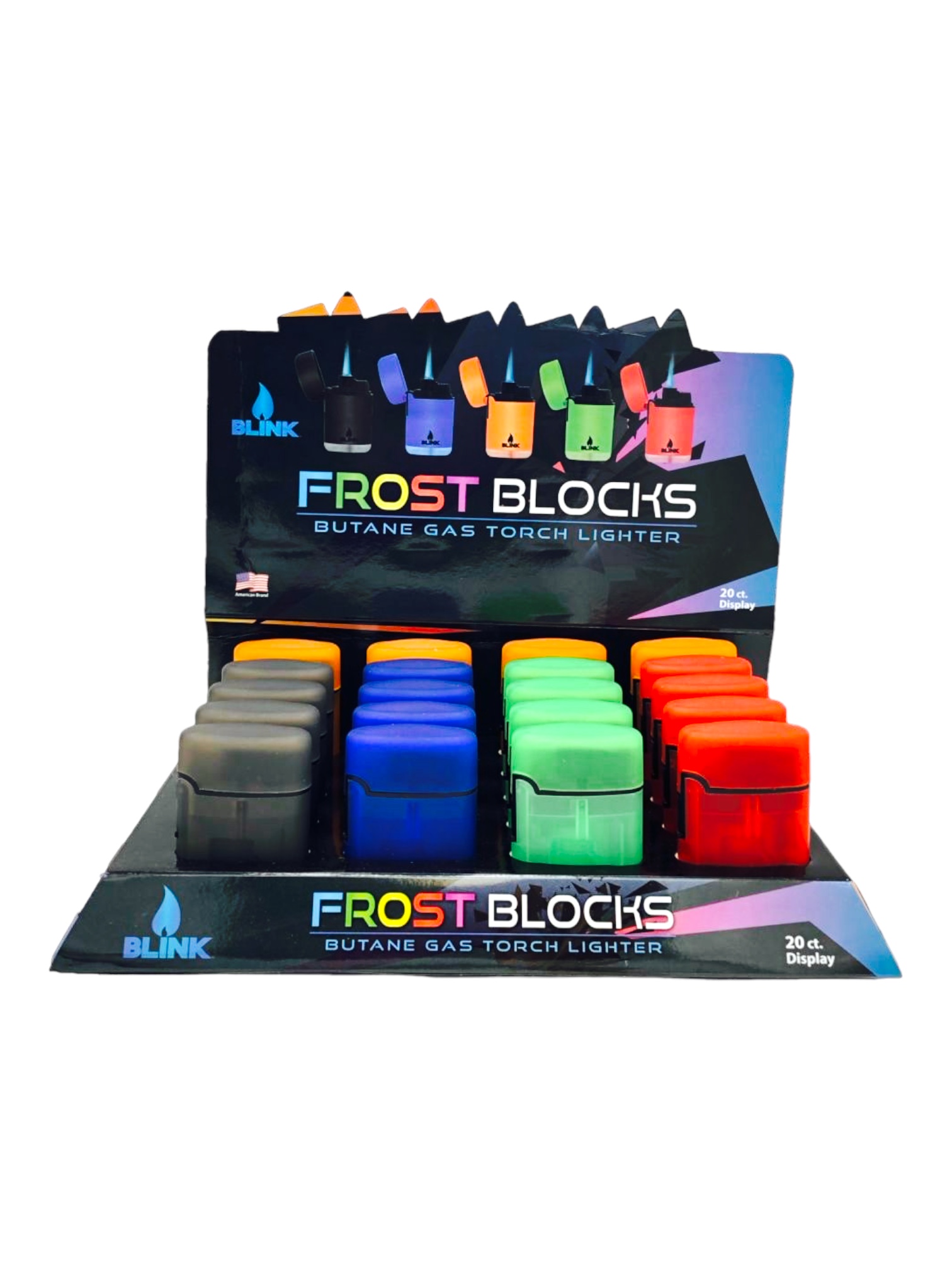 BLINK TORCH FROST BLOCKS LIGHTER - DISPLAY OF 20