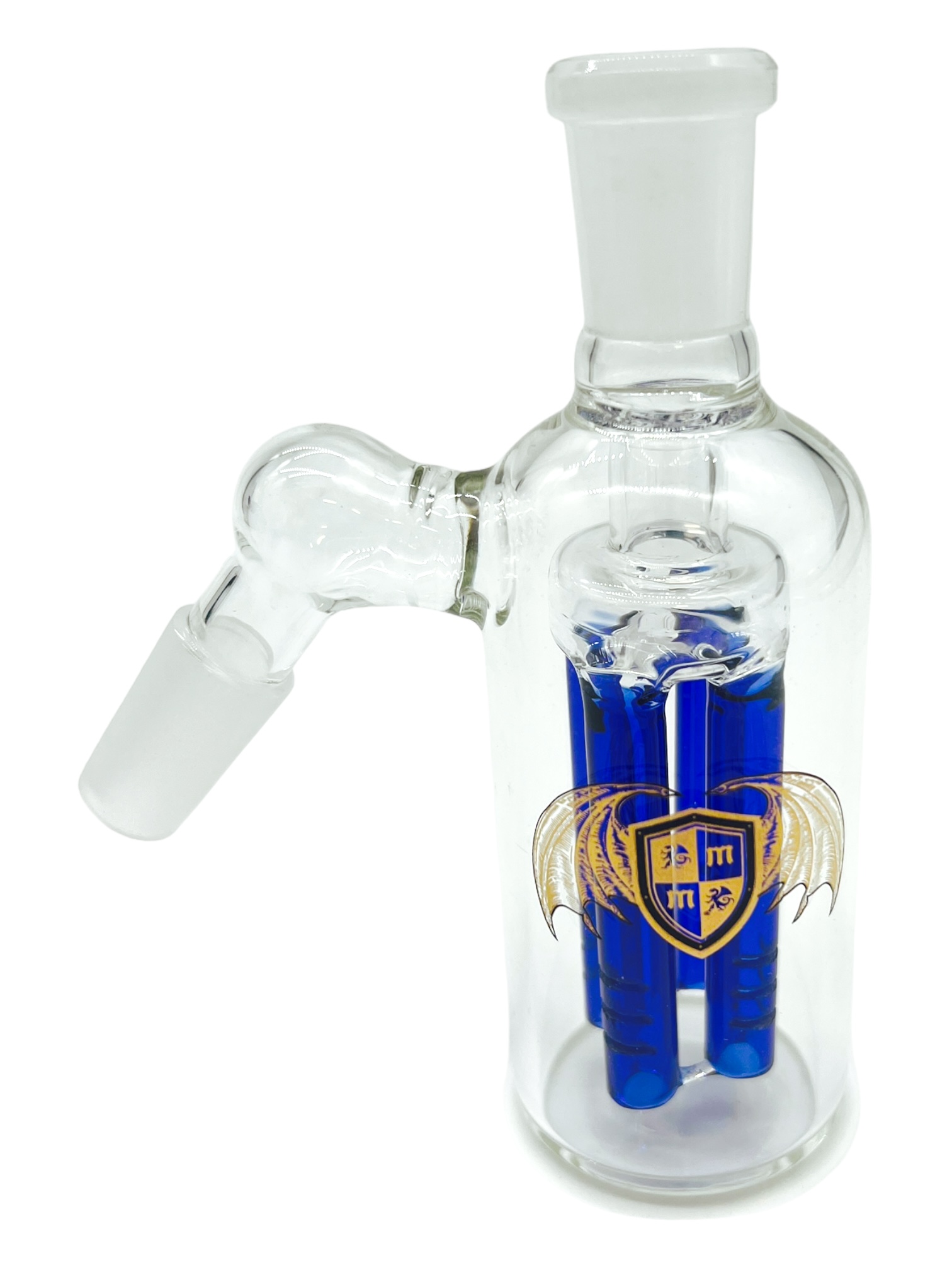 MONSTER MINDS SMALL TREE PERC ASH CATCHER 45 DEGREE 14MM ASSORTED COLOR