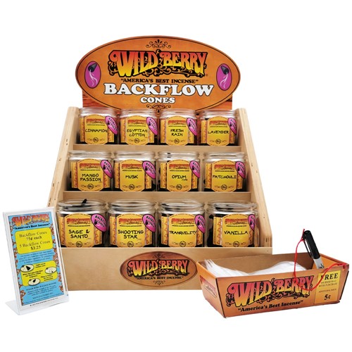 WILD BERRY BACKFLOW CONE STARTER KIT - DISPLAY OF 600