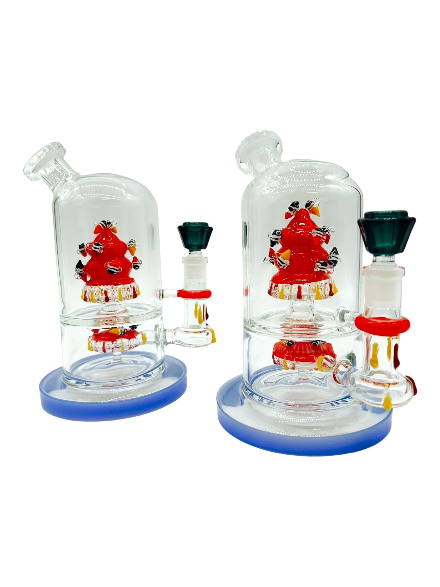 LARGE HONEYCOMB BEES DISC PERC WATERPIPE 8"