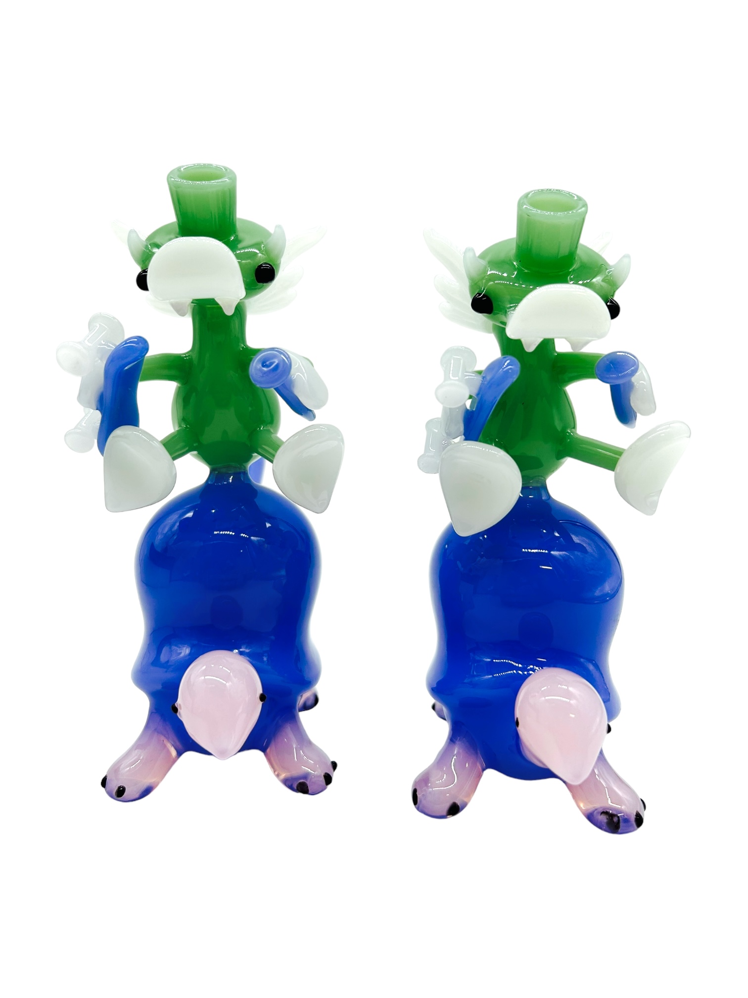 TURTLE MONSTER GLASS WATERPIPE 7"