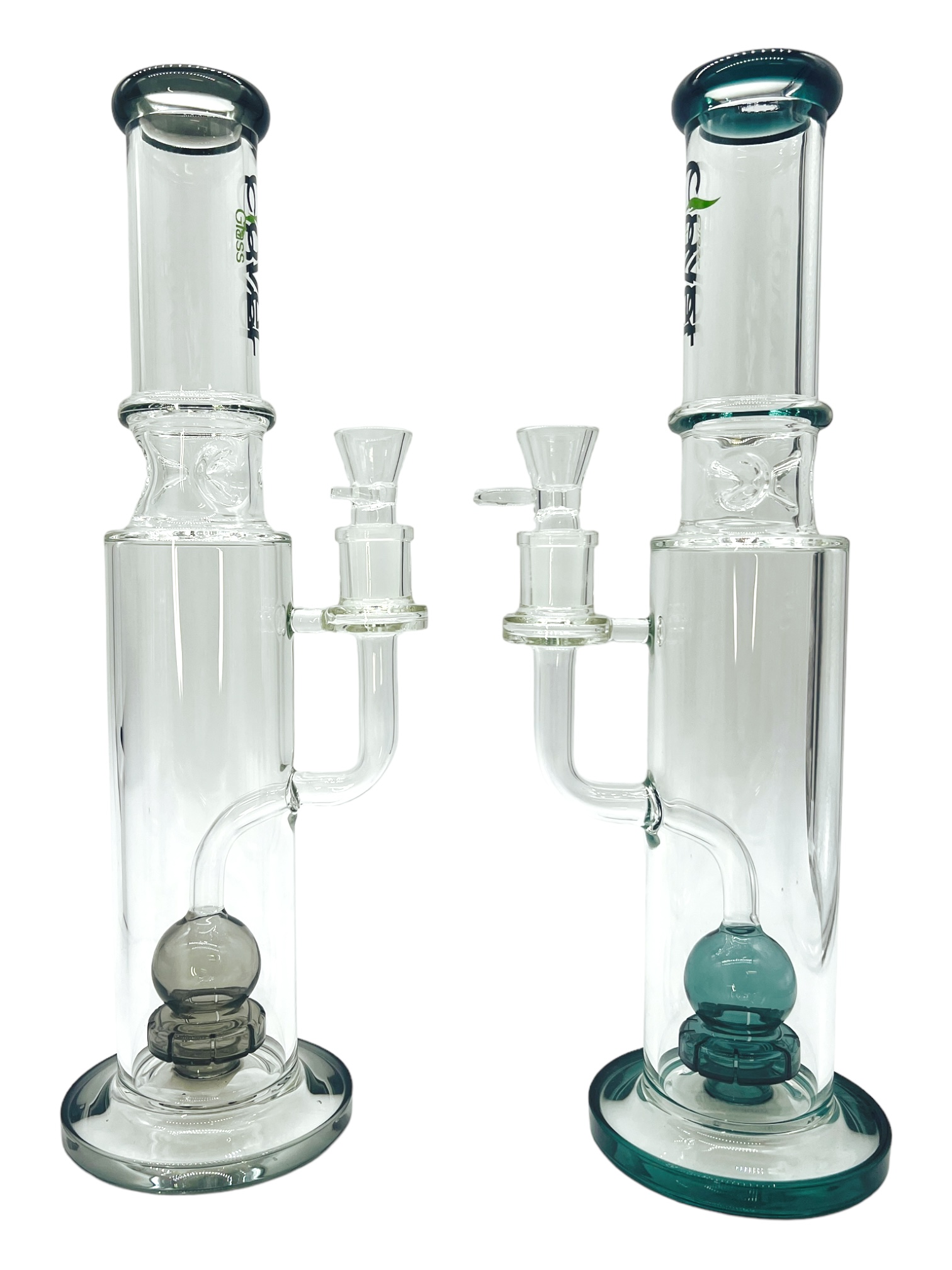 STRAIGHT BUBBLE PERC WATERPIPE ASSORTED COLOR 14"
