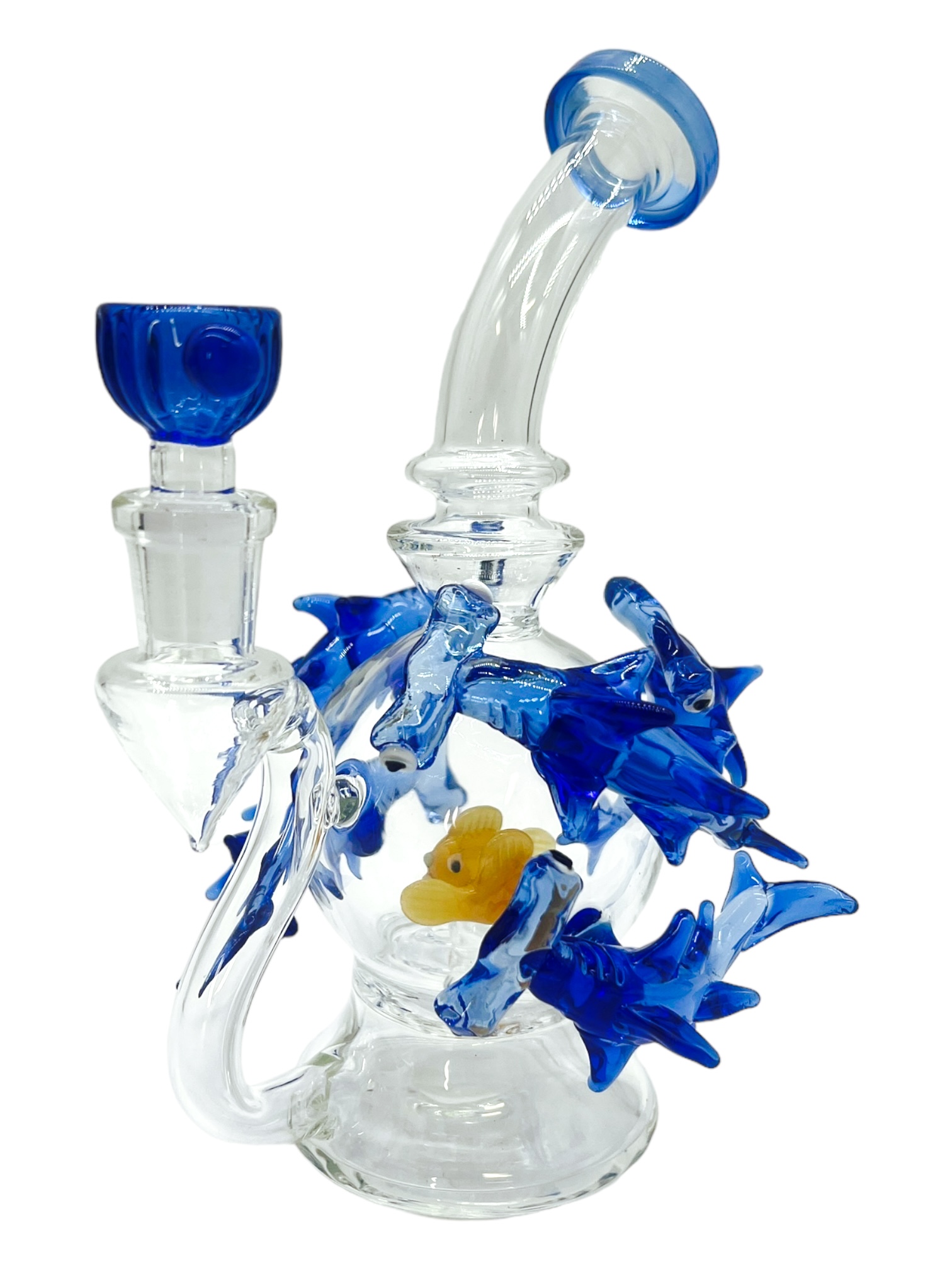 DOLPHINS GLASS WATERPIPE ASSORTED COLOR 6.5"