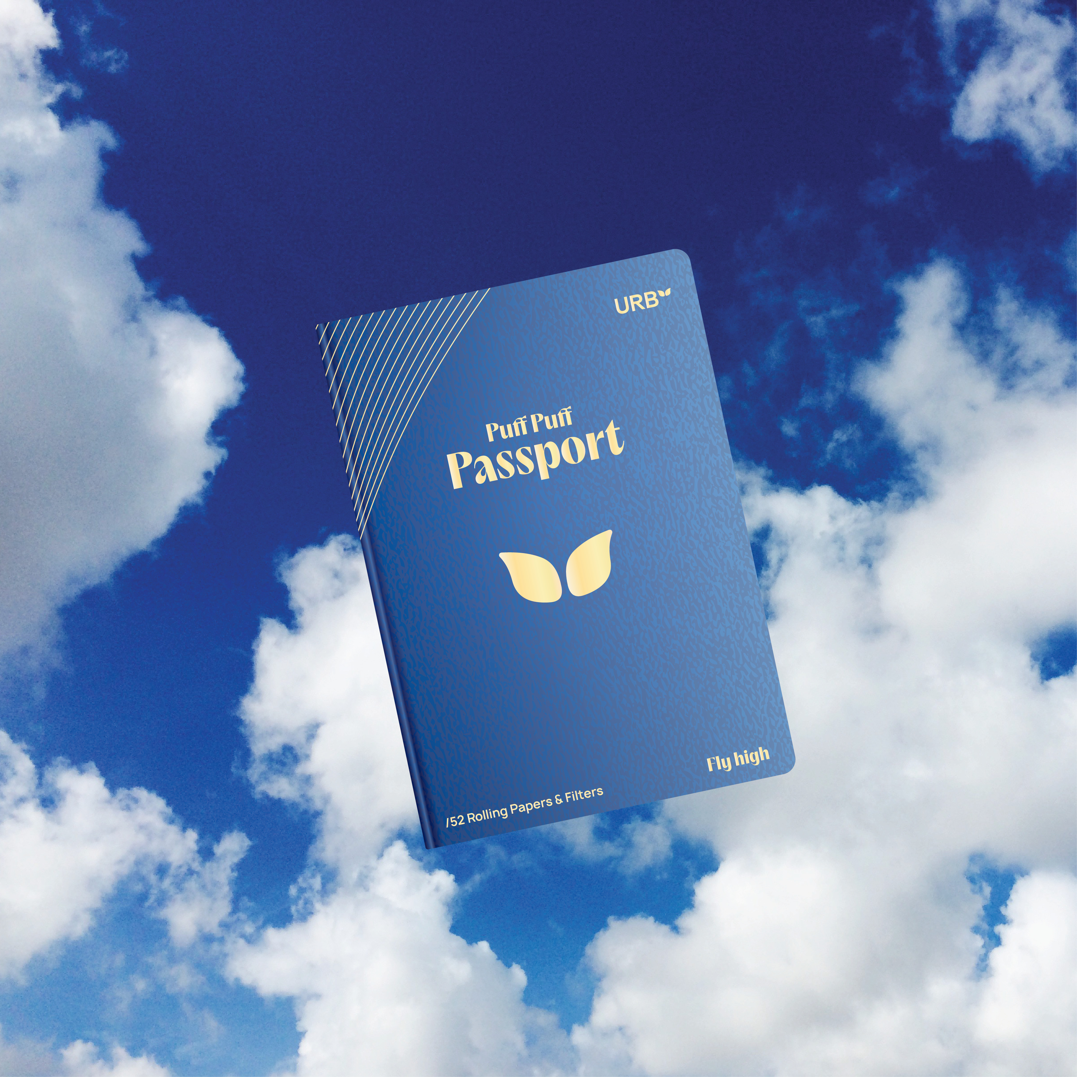 URB PUFF PUFF PASSPORT ROLLING PAPERS AND FLITERS 52-PACK - DISPLAY OF 25