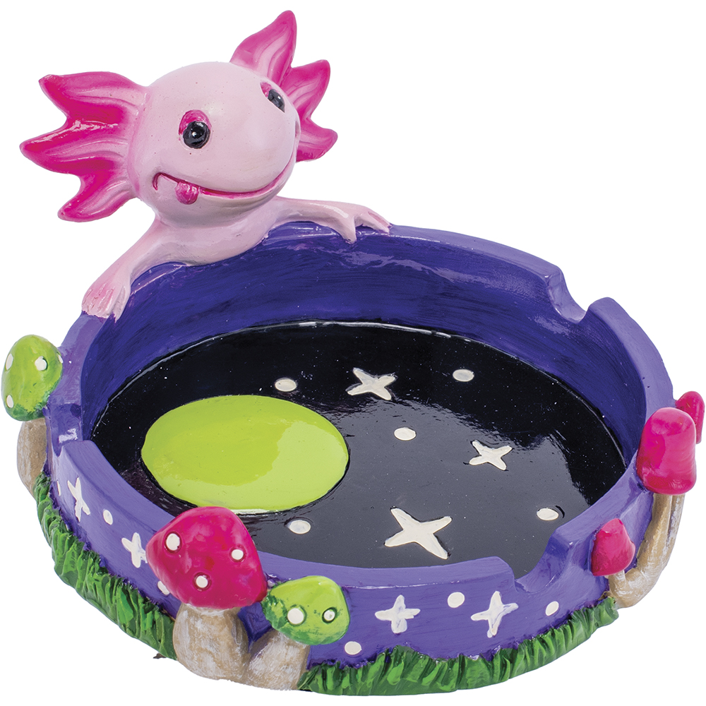 PINK AXOLOTL STAR & MUSHROOM ASHTRAY 5"