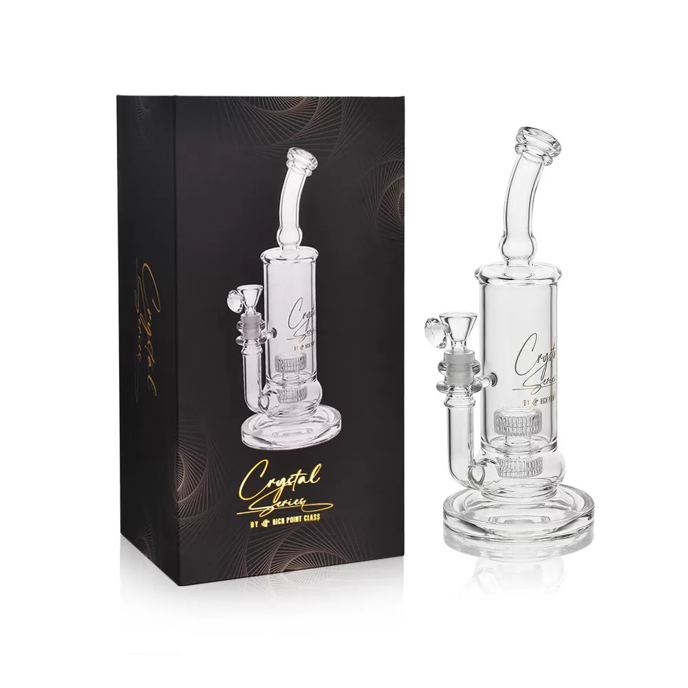 CRYSTAL SERIES BY HPG - 16" BALL ICE CATCHER MULTI DOME PERC BEAKER WATER PIPE