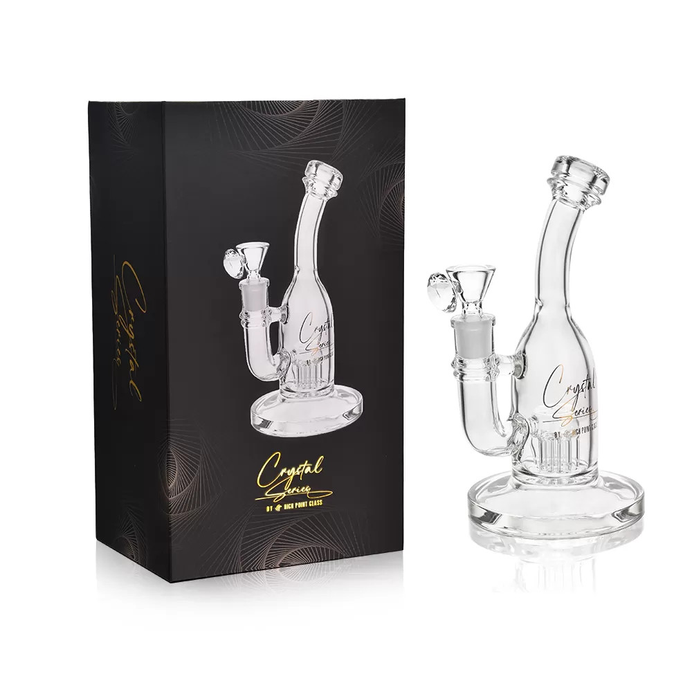 CRYSTAL SERIES BY HPG - 10" DOUBLE UFO PERC WATER PIPE RIG