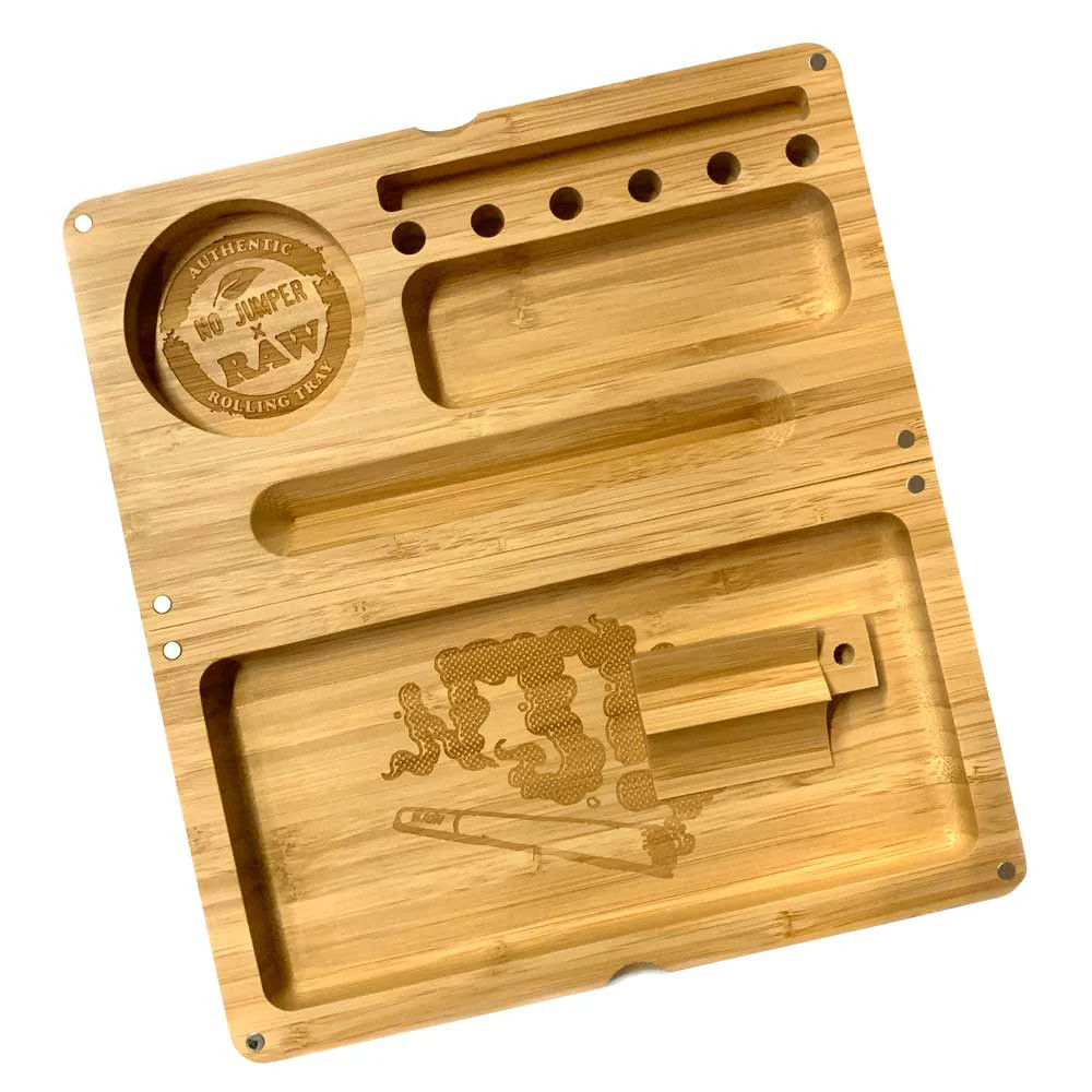 RAW X NO JUMPER BAMBOO ROLLING TRAY MAGNET