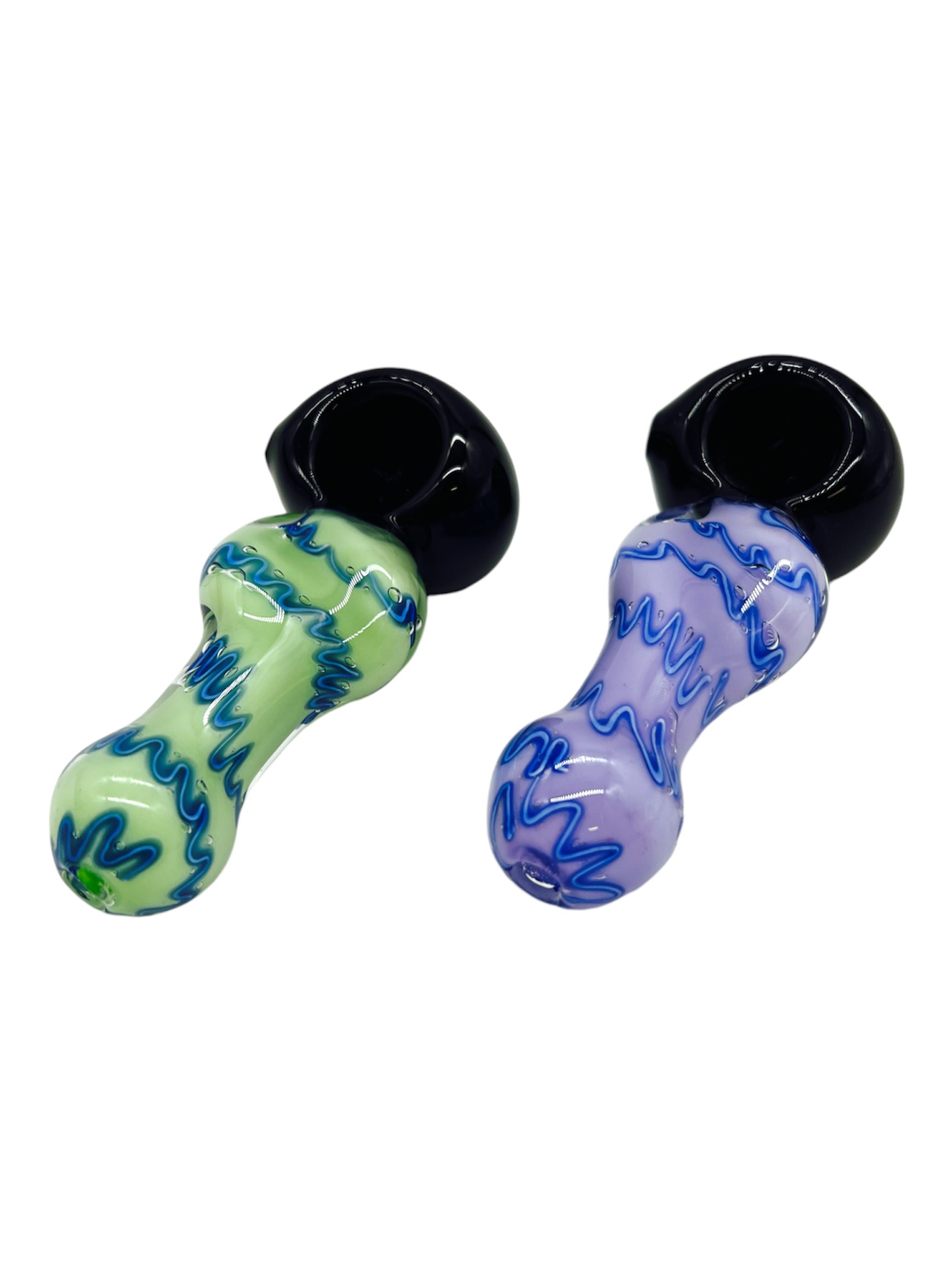 SLIME COLORED BODY BLACK HEAD HANDPIPE ASSORTED COLOR 4" - BAG OF 5CT