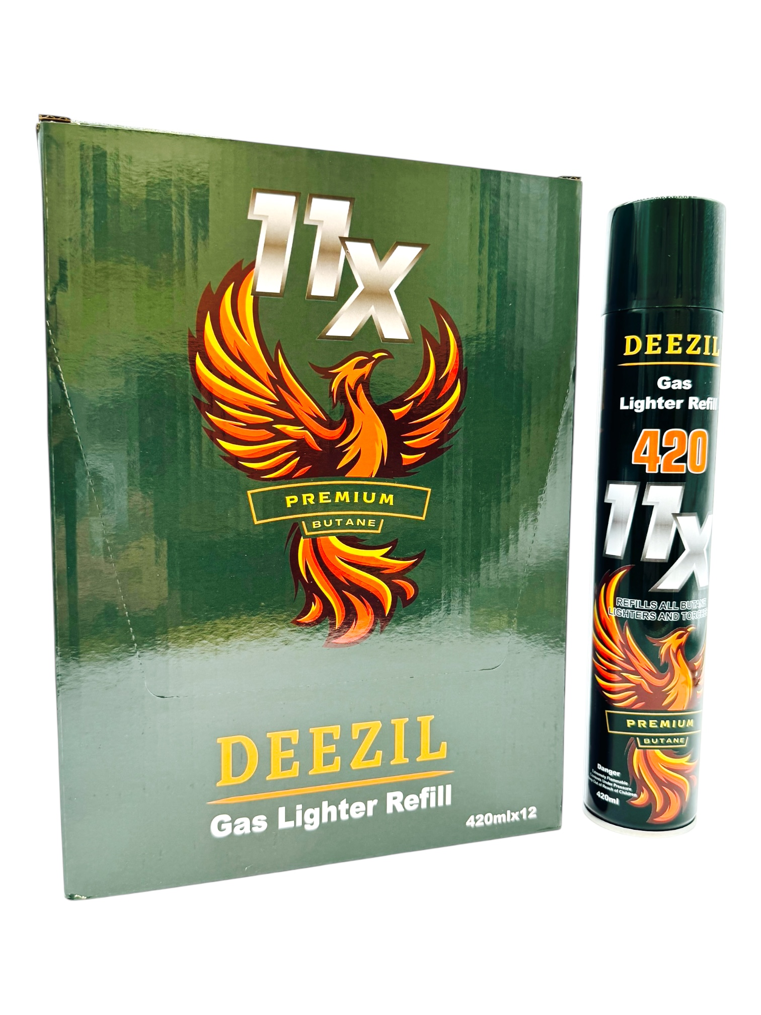DEEZIL BUTANE 420ML 11X - DISPLAY OF 12