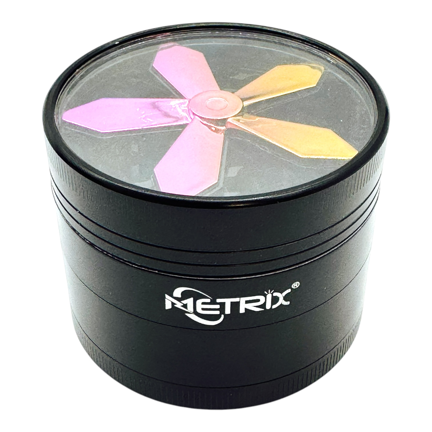 METRIX G-63432 MIX DESIGN FLOWER TOP GRINDER - DISPLAY OF 6