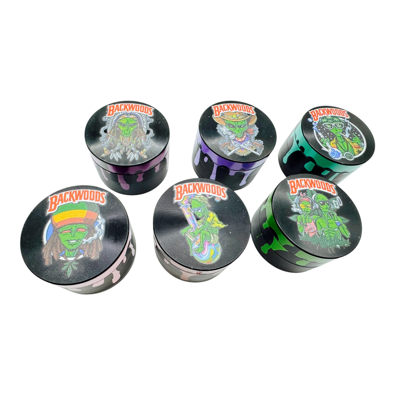 METRIX HX-50 MIX DESIGN BACKWOODS PRINTED DESIGN GRINDER - DISPLAY OF 12