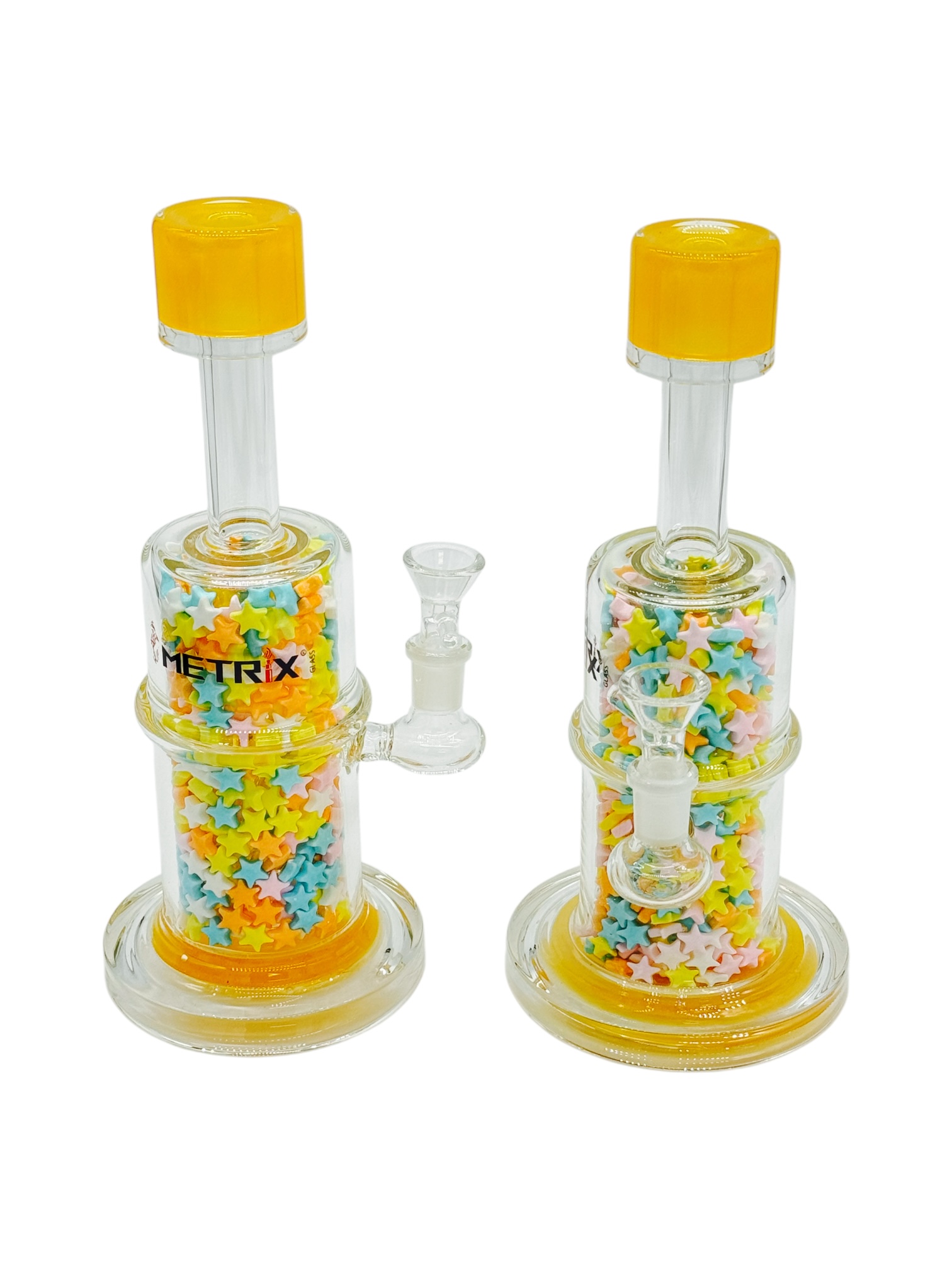 METRIX STRAIGHT NECK FILLED WATERPIPE ASSORTED COLOR 10"