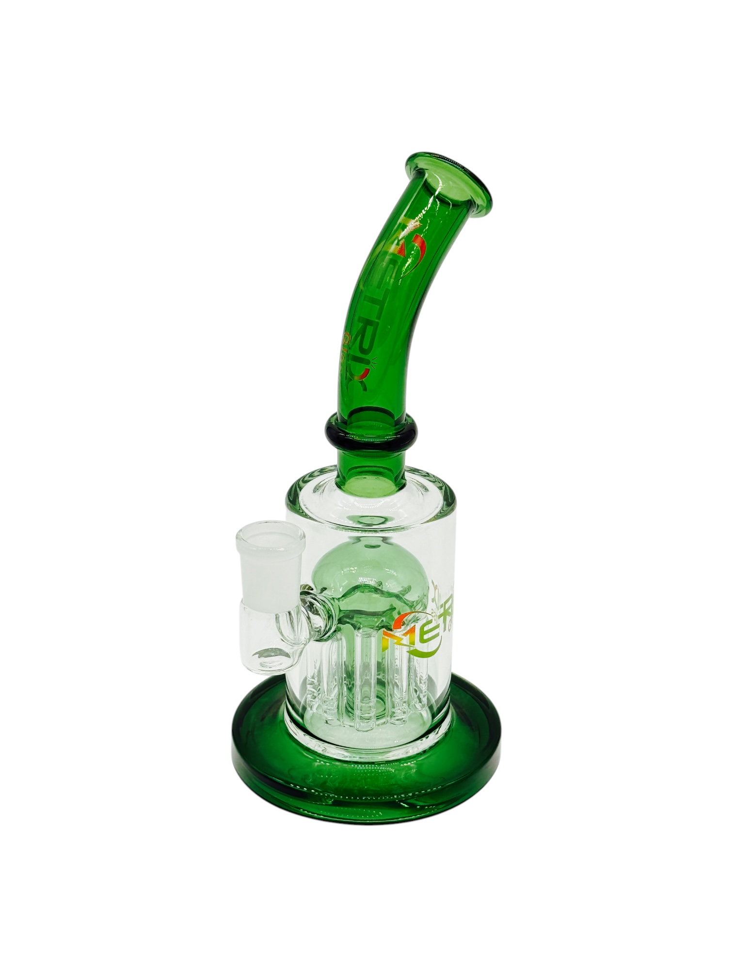 METRIX BENDED NECK TREE PERC WATERPIPE ASSORTED COLOR 9"