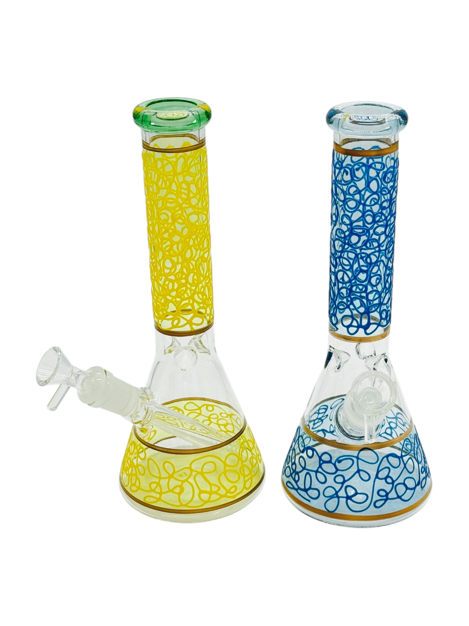 METRIX GLOW IN THE DARK BEAKER WATERPIPE ASSORTED COLOR 10"