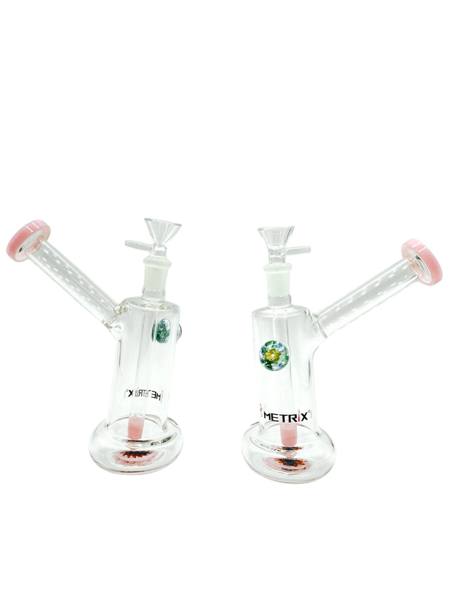 METRIX CLEAR SWIRL DRIP WATERPIPE ASSORTED COLOR 7"