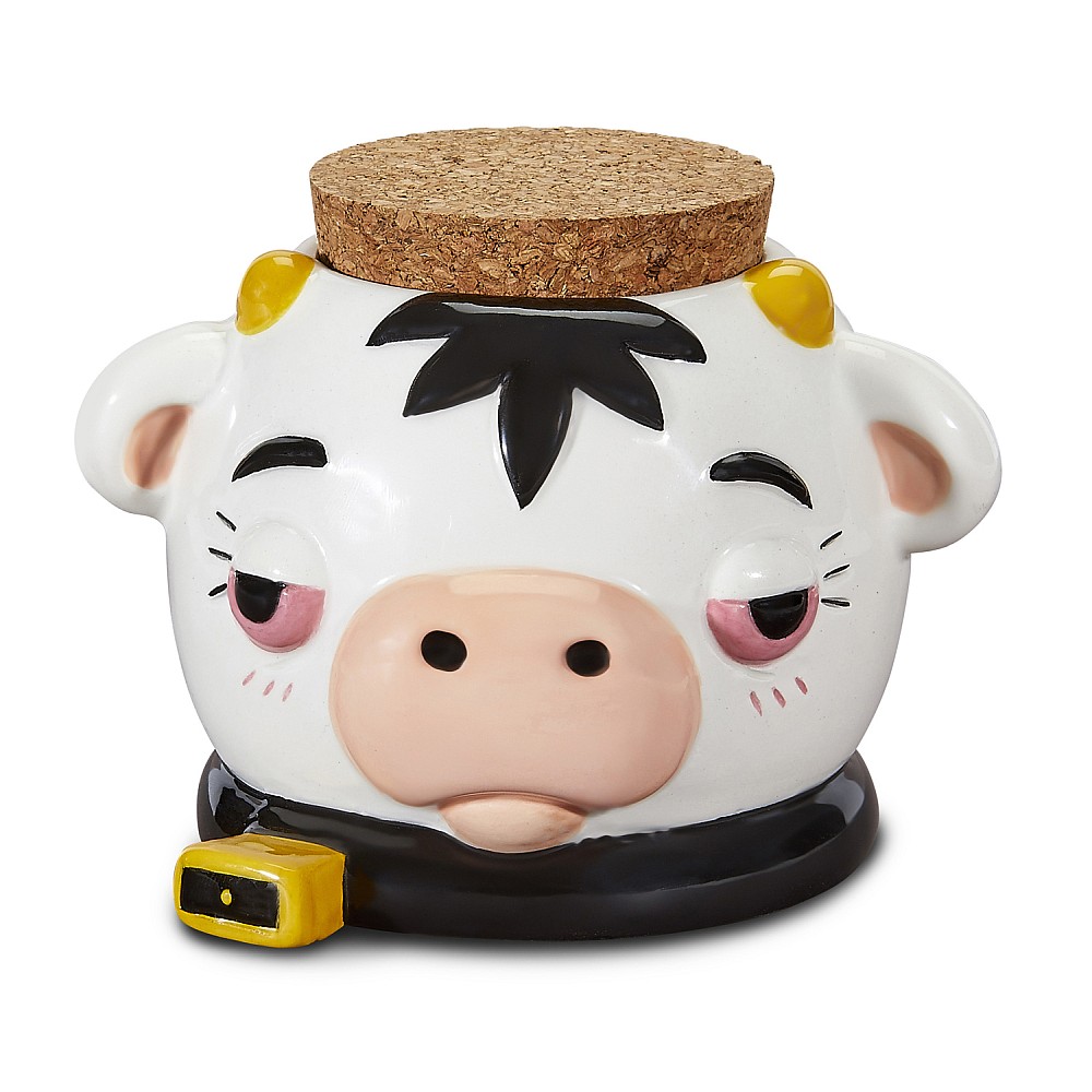 STONED COW CERAMIC STASH JAR