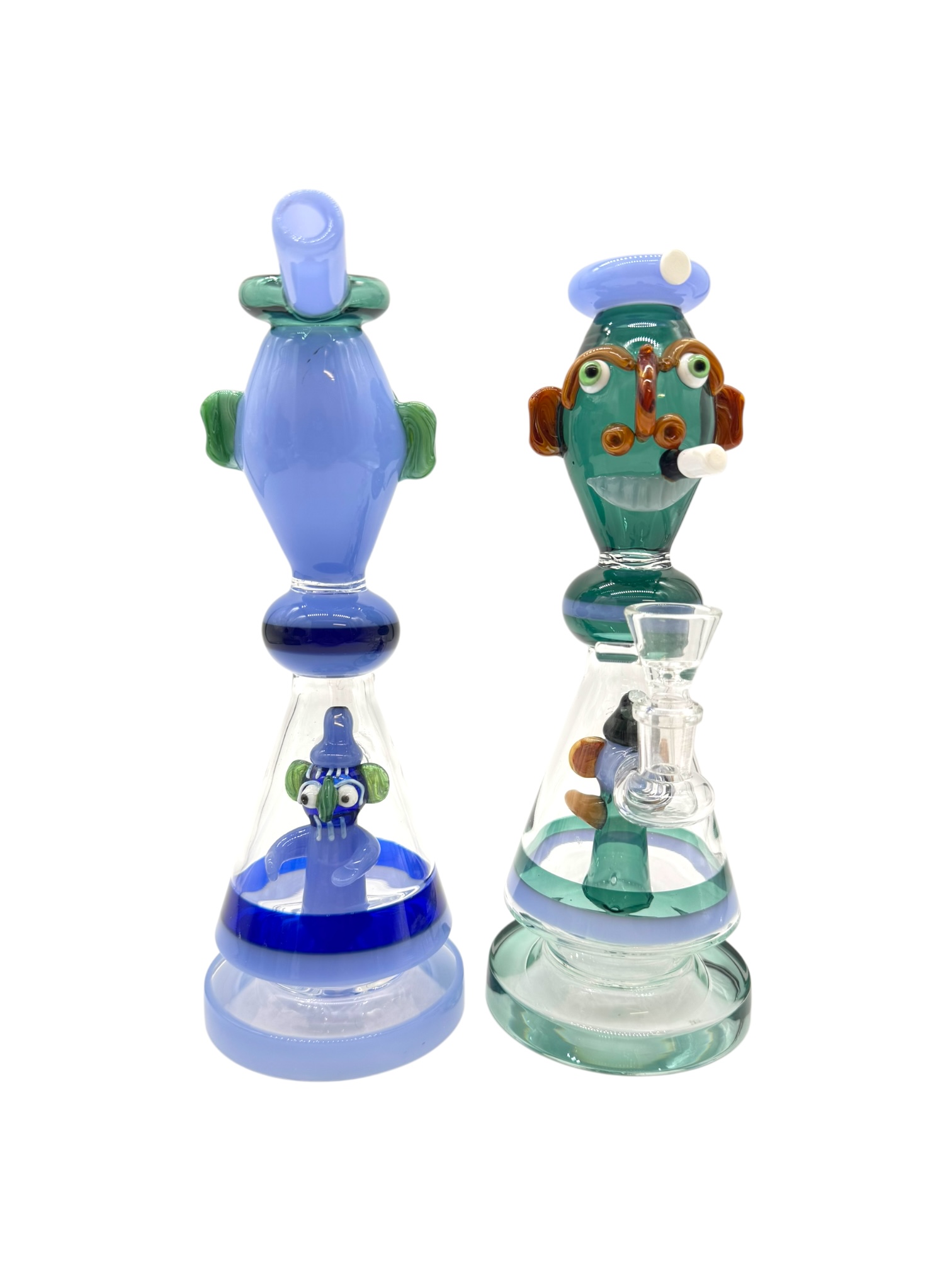METRIX SMOKING FACE CONE WATERPIPE ASSORTED COLOR 10"