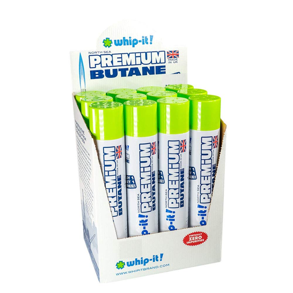 WHIP IT PREMIUM BUTANE 420ML FOR LIGHTER - DISPLAY OF 12