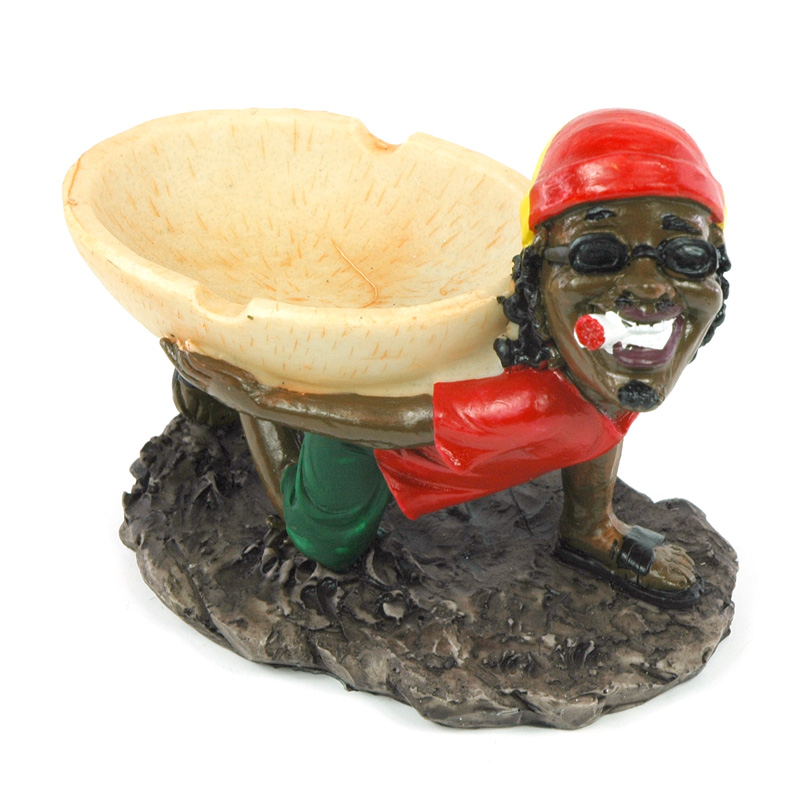 HANDMADE CLAY ASHTRAY JAMAICAN (XH6113)