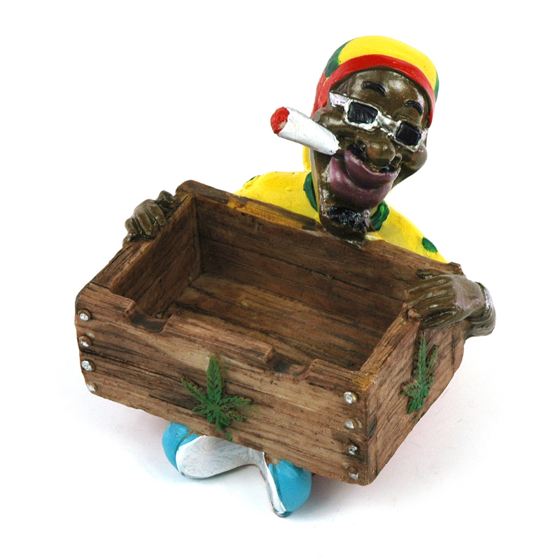 HANDMADE CLAY ASHTRAY RASTA BOX (XH6085)