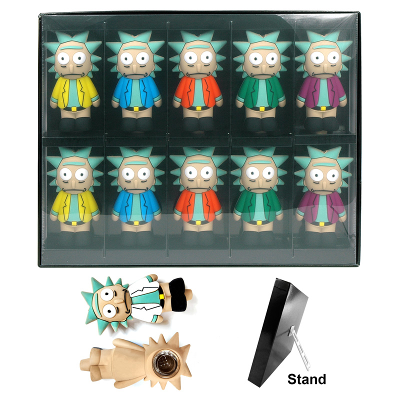 PREMIUM SILICONE HANDPIPES (CBS06) - DISPLAY OF 10