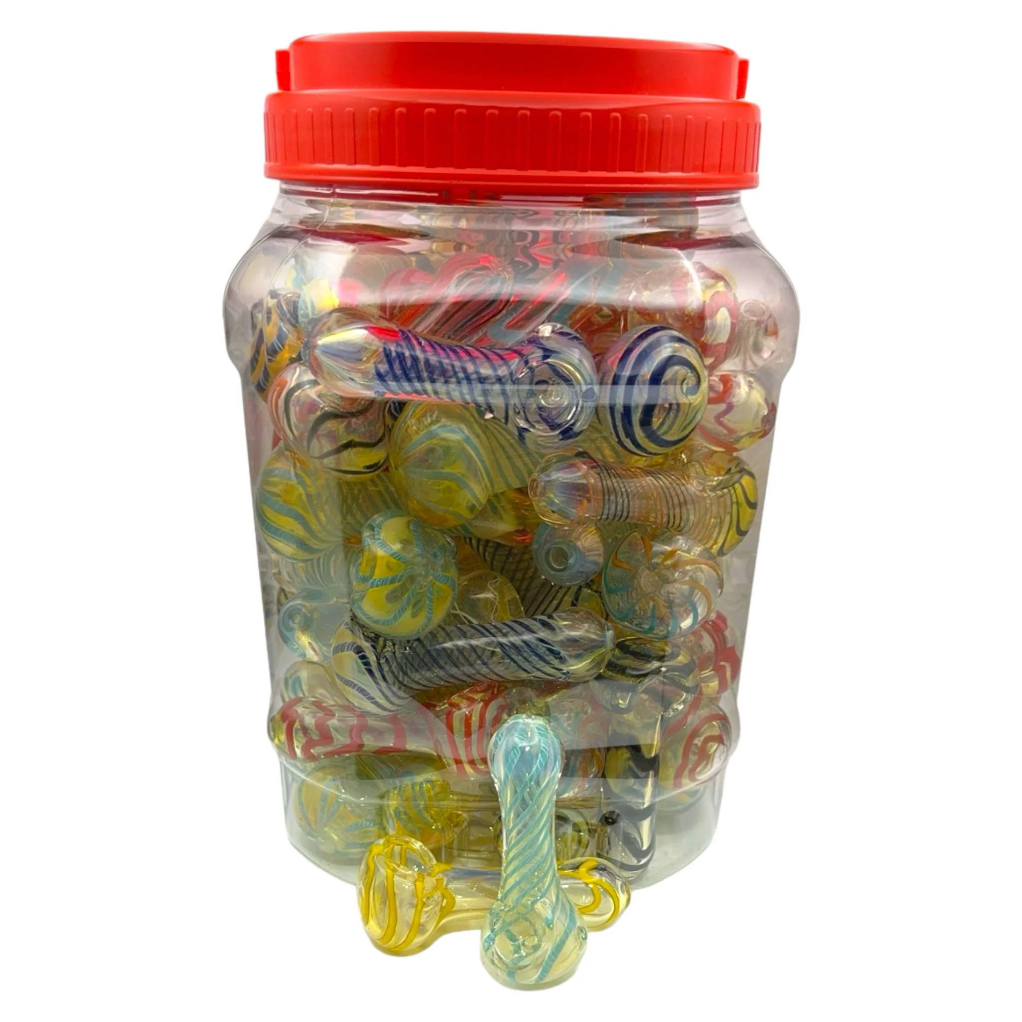 MIXED SPOON HANDPIPE JAR 2.5" - JAR OF 70