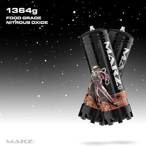MARZ WHIP N2O CREAM CHARGERS CYLINDER TANK 1380G 2.2 LITER - DISPLAY OF 2