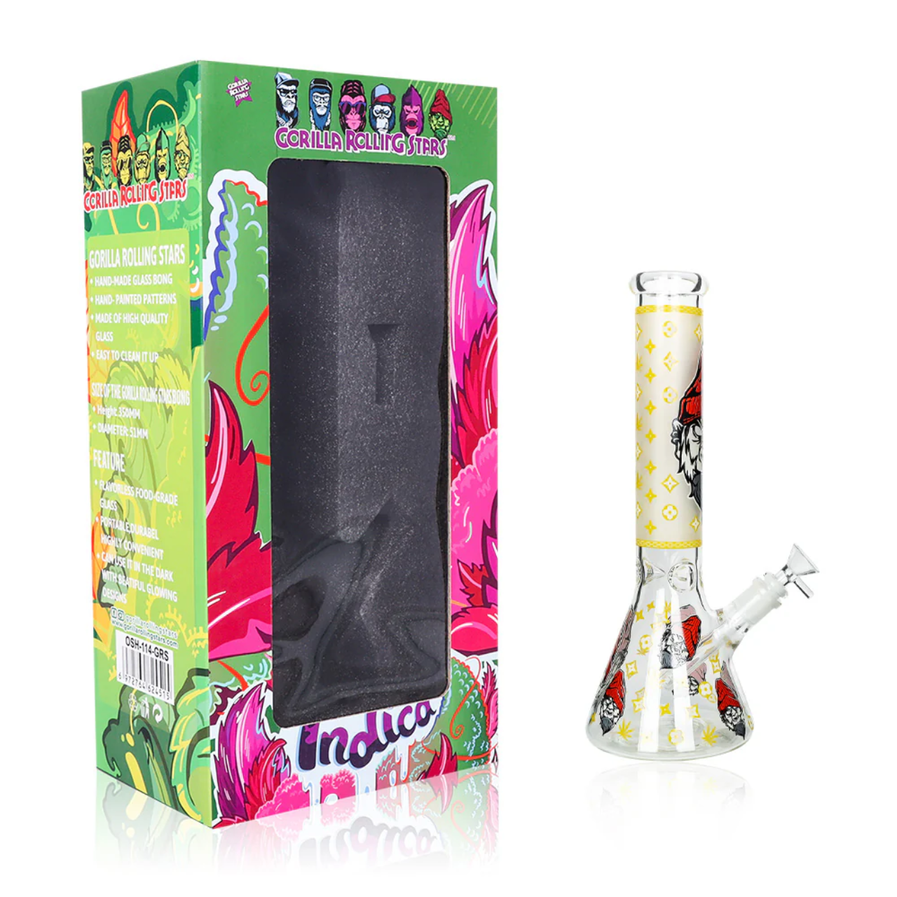 GORILLA ROLLING STARS PREMIUM 12" WATERPIPE BONG KIT