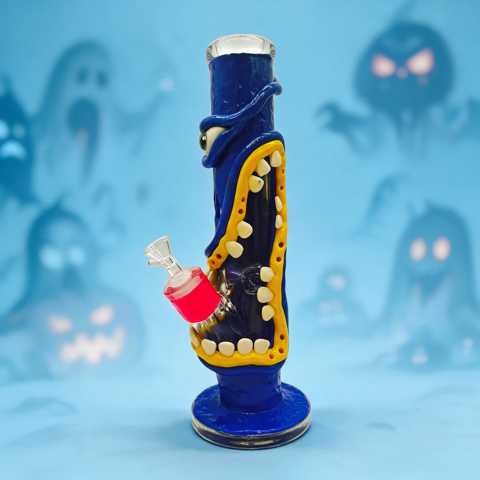SINGLE EYE MONSTER STRIAGHT WATERPIPE 14"