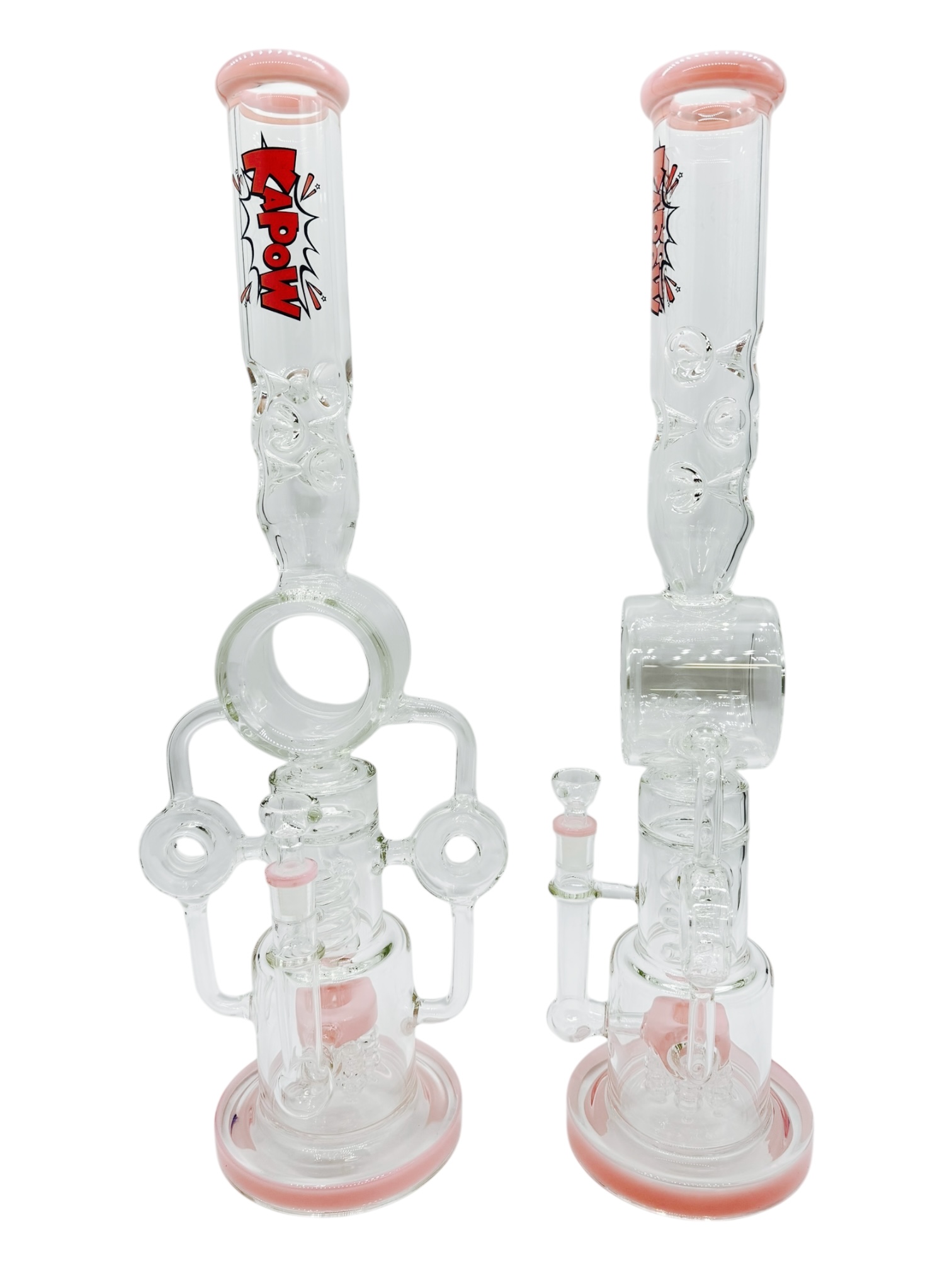 KAPOW MULTI PERC CIRCLE RECYCLER WATERPIPE 21"